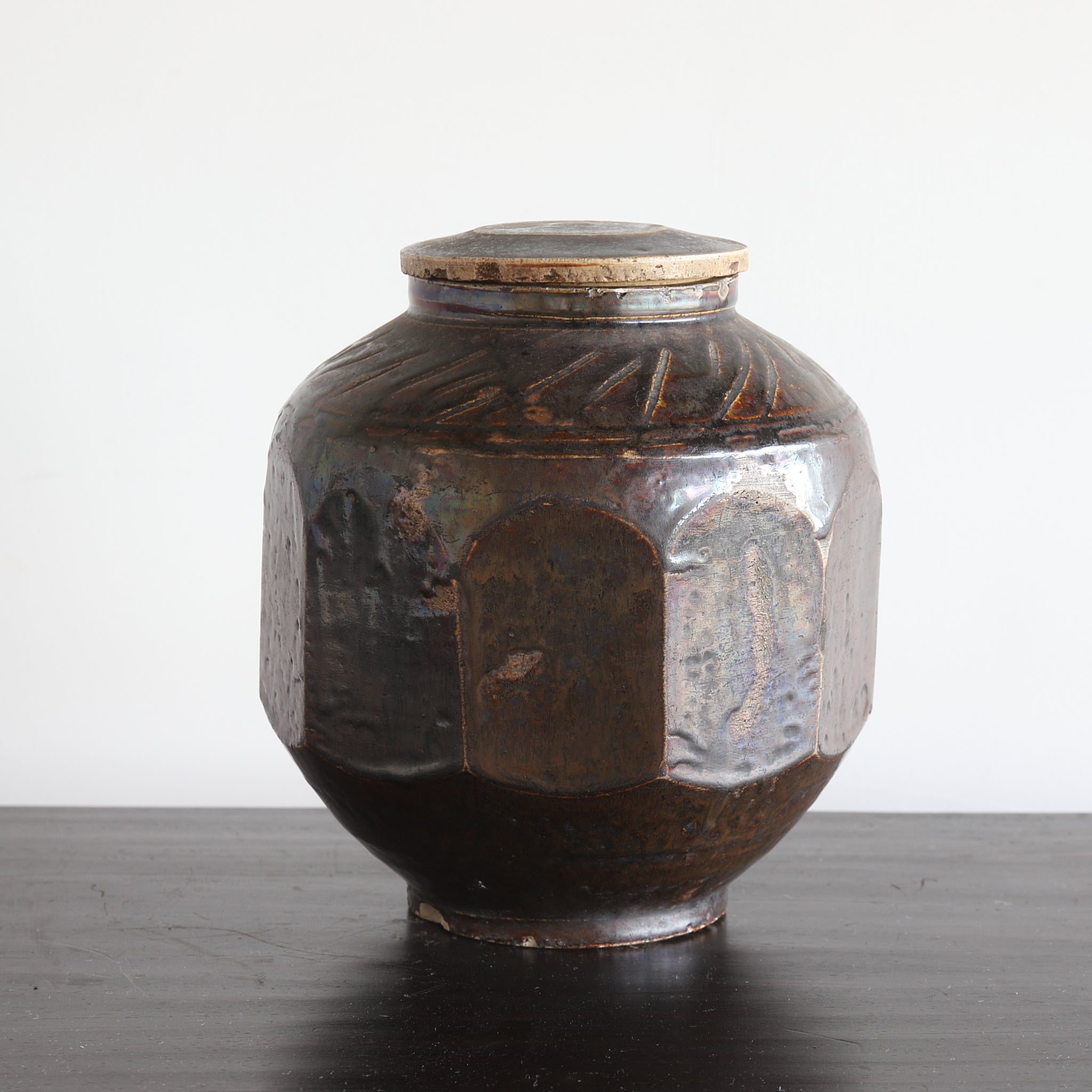 FLASCHE, Bernsteinglasiert, Joseon-Dynastie(1392–1897 n. Chr.)