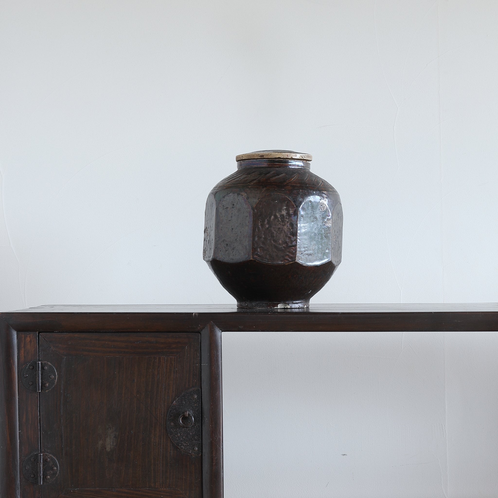 FLASCHE, Bernsteinglasiert, Joseon-Dynastie(1392–1897 n. Chr.)