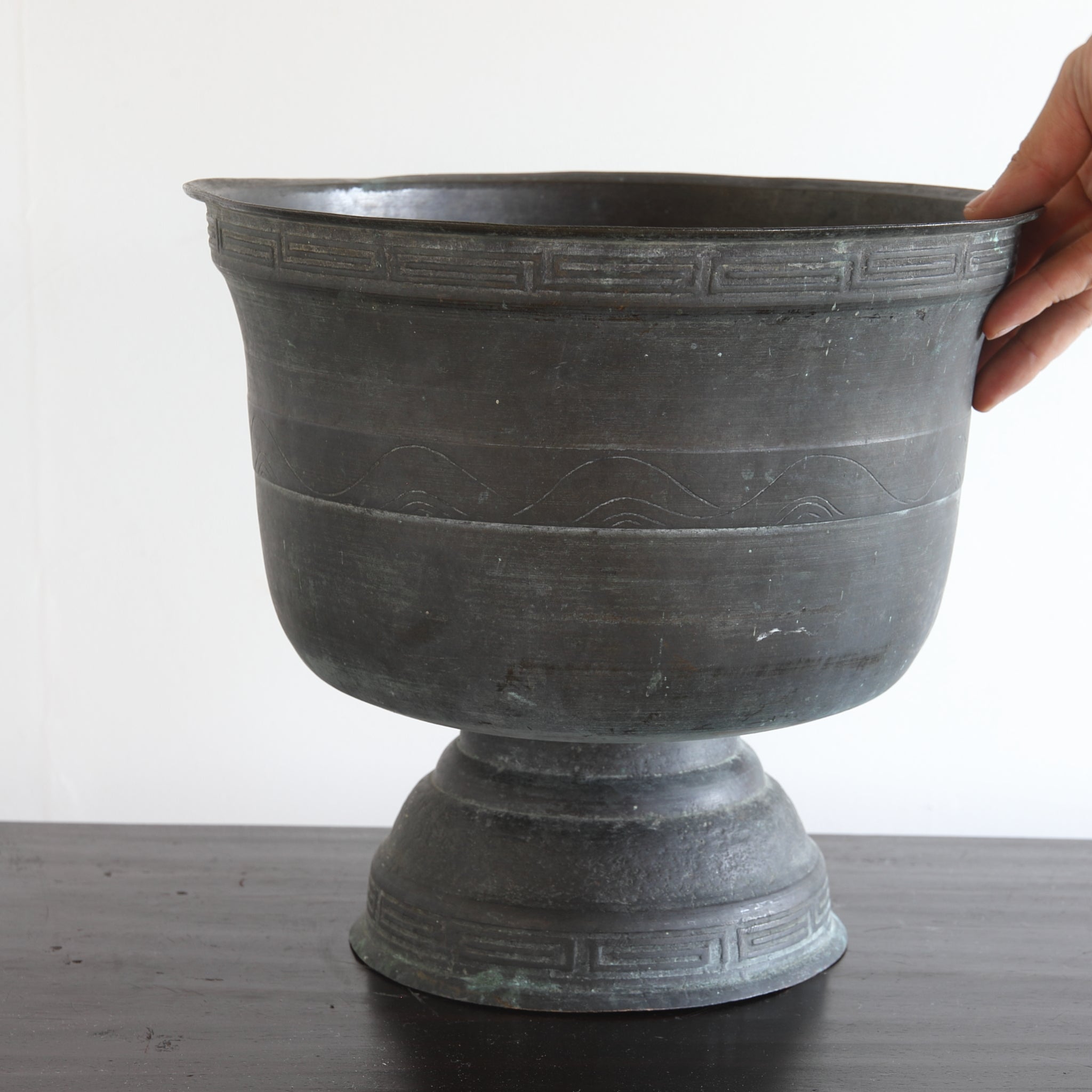 BRASERO PARA TETERA DE COBRE VIEJO, Dinastía Qing(1616–1911 d. C.)