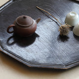 李朝 木味の良い十二角ソバンの天板 煎茶盆 李氏朝鮮時代/1392-1897CE