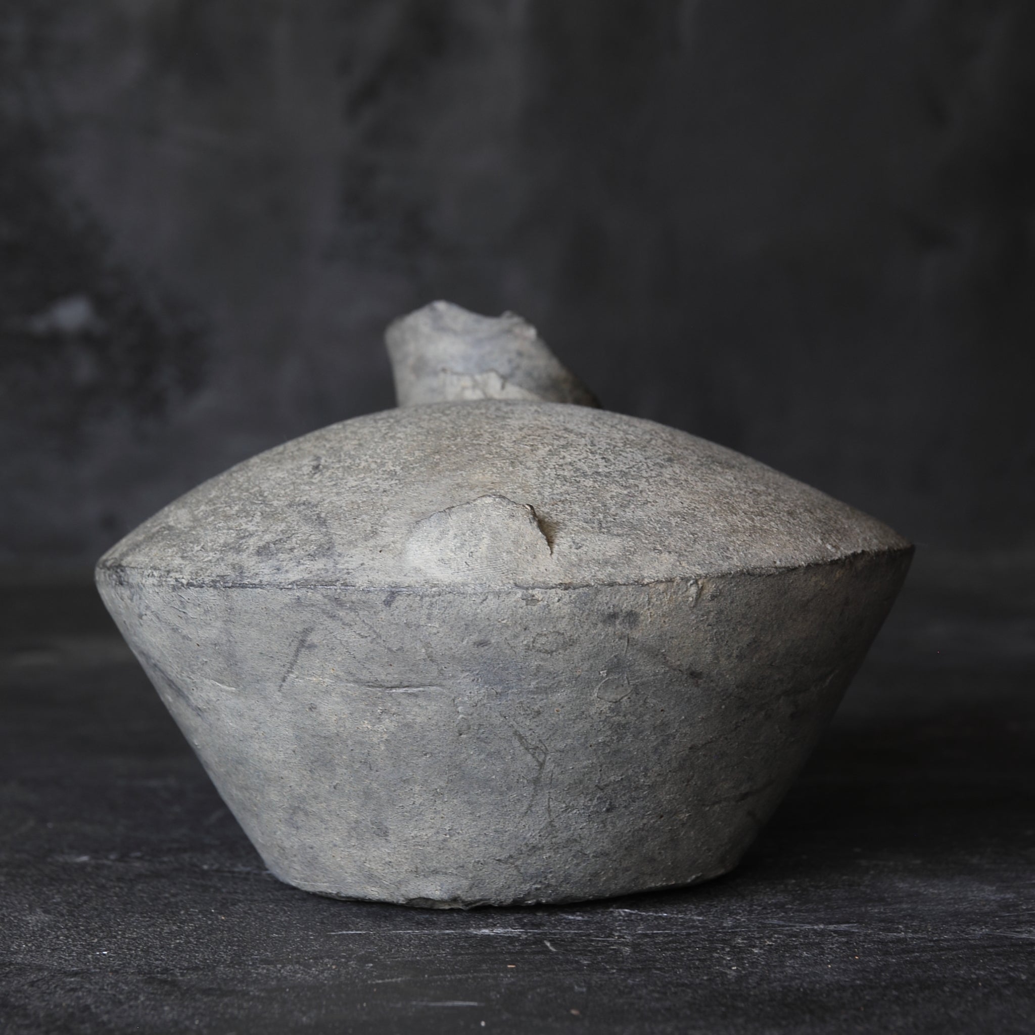FLACHFLASCHE, Sue-Keramik, Nara-Zeit(710–794 n. Chr.)