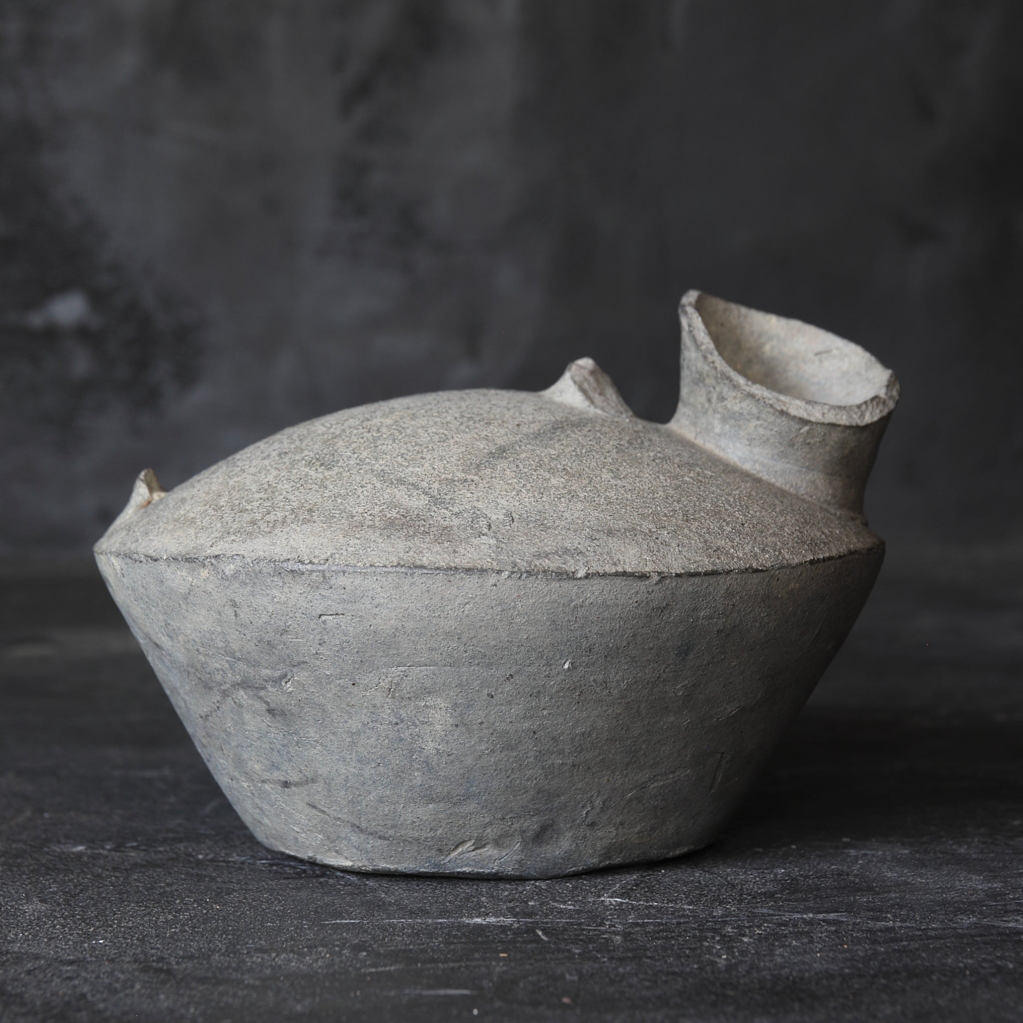 FLACHFLASCHE, Sue-Keramik, Nara-Zeit(710–794 n. Chr.)