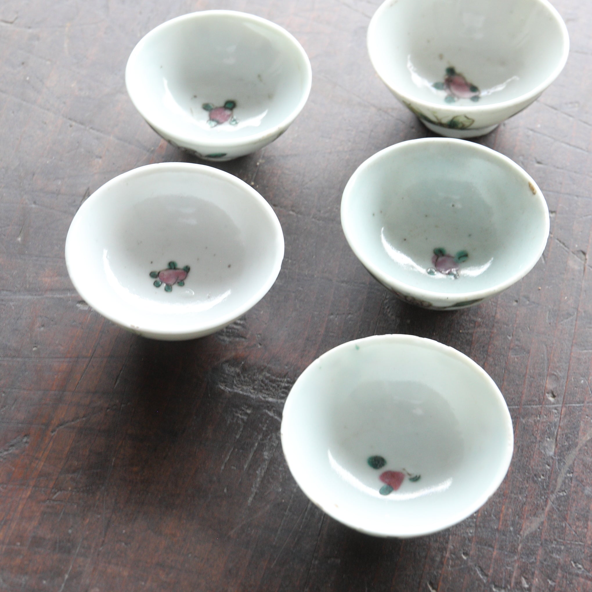 TEETASSE, 5er-set, Qing-Dynastie(1616–1911 n. Chr.)