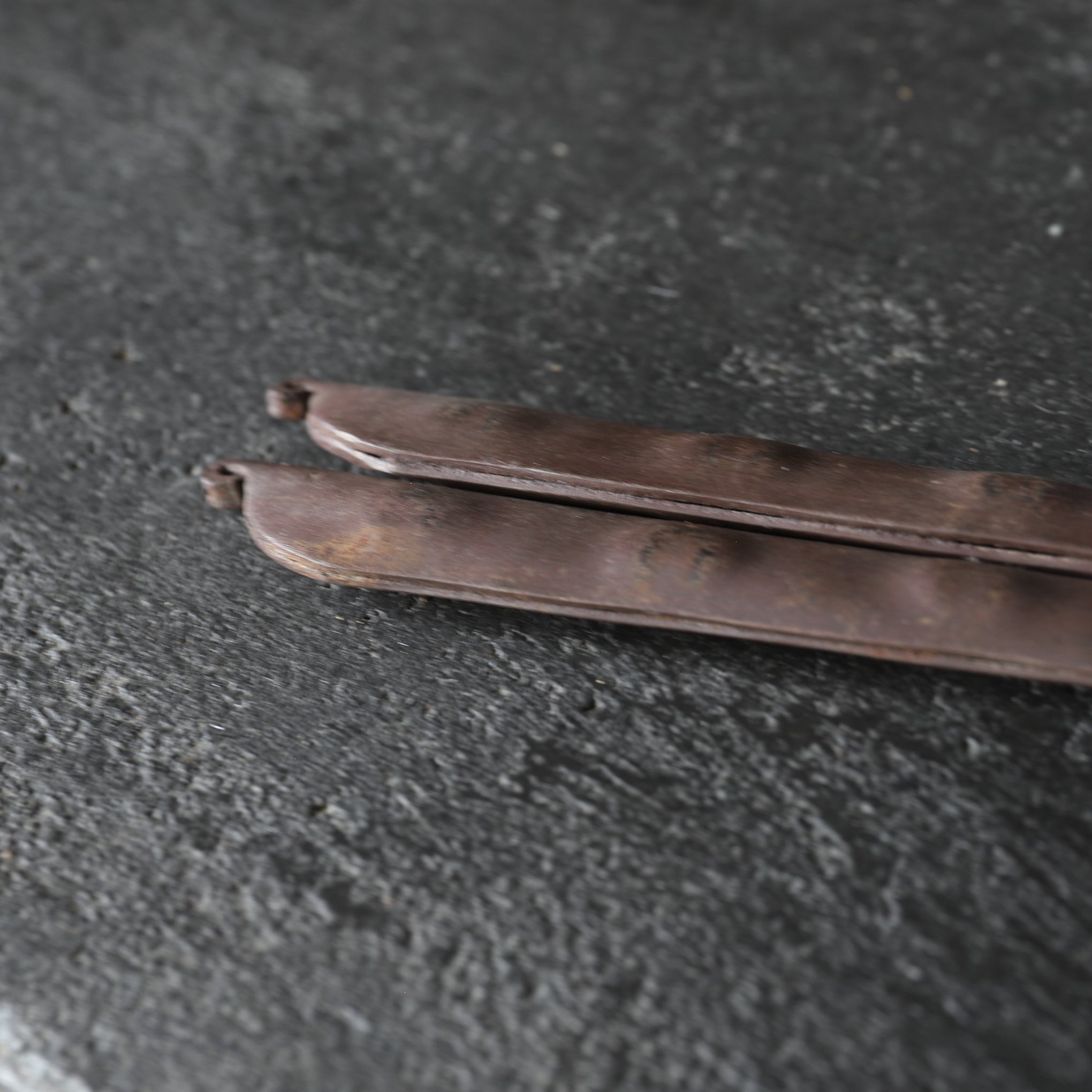 BRASERO y TENAZAS PARA FUEGO, Hecho por Miura Chikusen, con caja de madera, Período Taisho(1912–1926 d. C.)