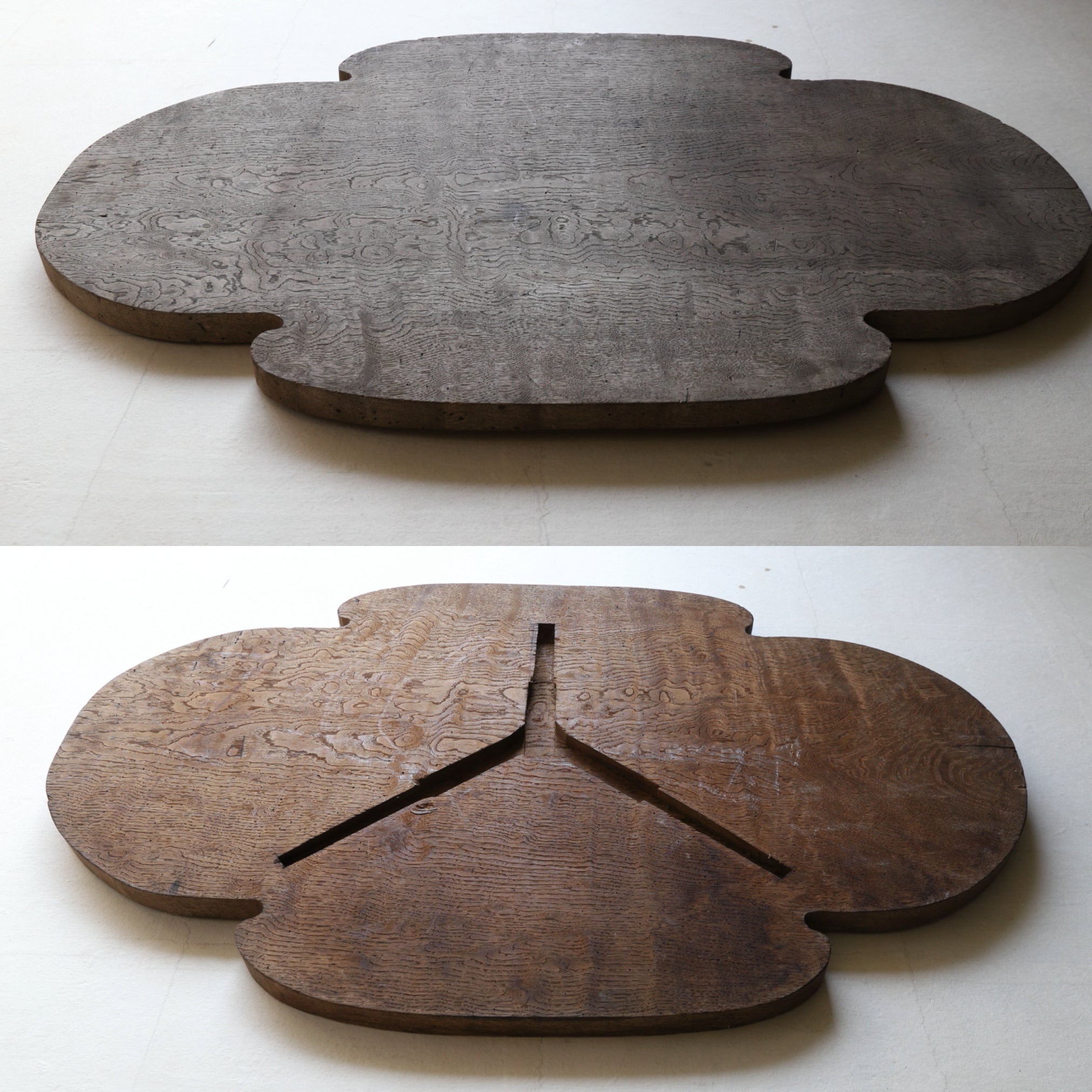 OLD TEMPLE WOOD TABLETOP, Antique Material, Edo Period(1603–1867CE)