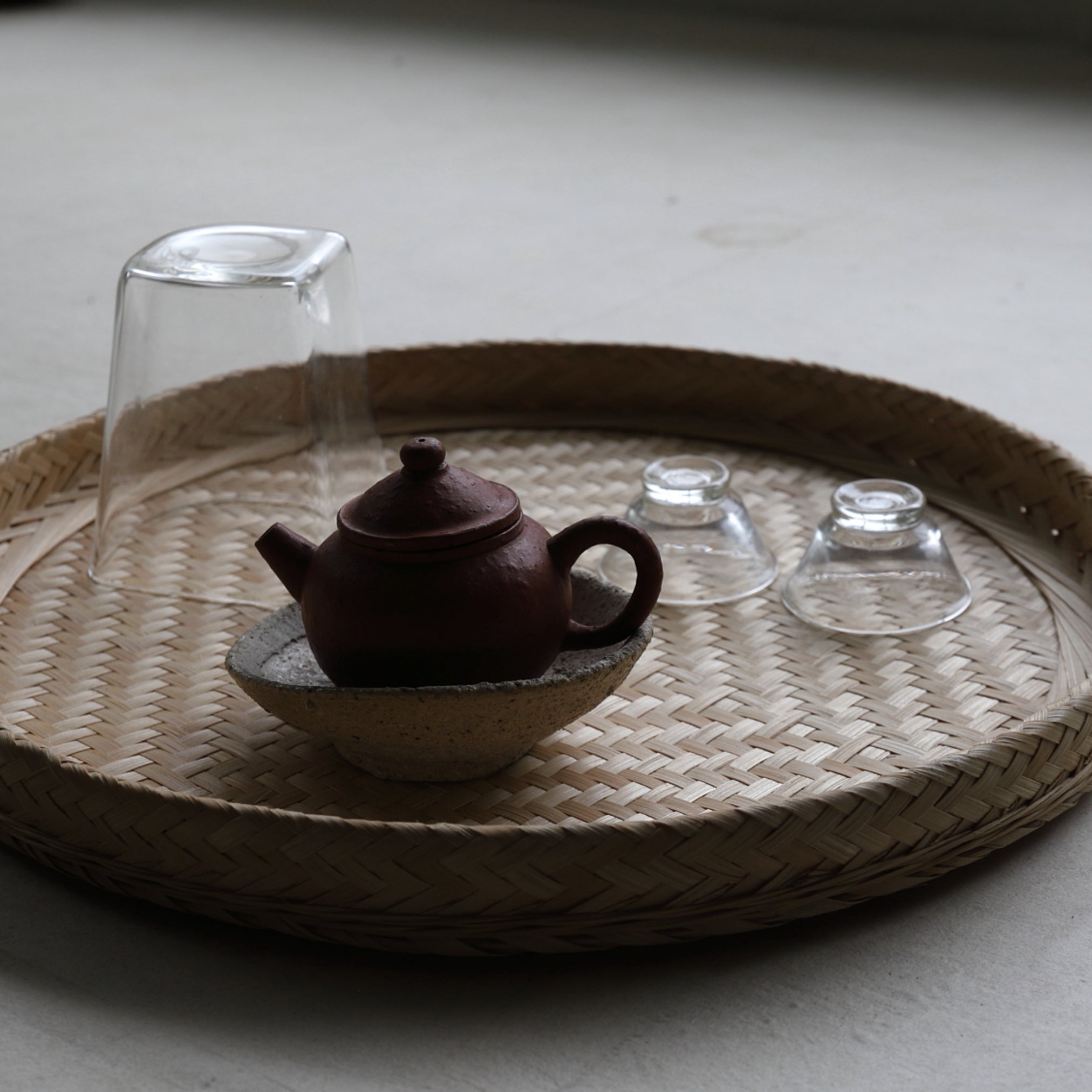 BANDEJA DE TÉ, Trenzado ajiro, a, Contemporáneo(Desde el siglo XX)