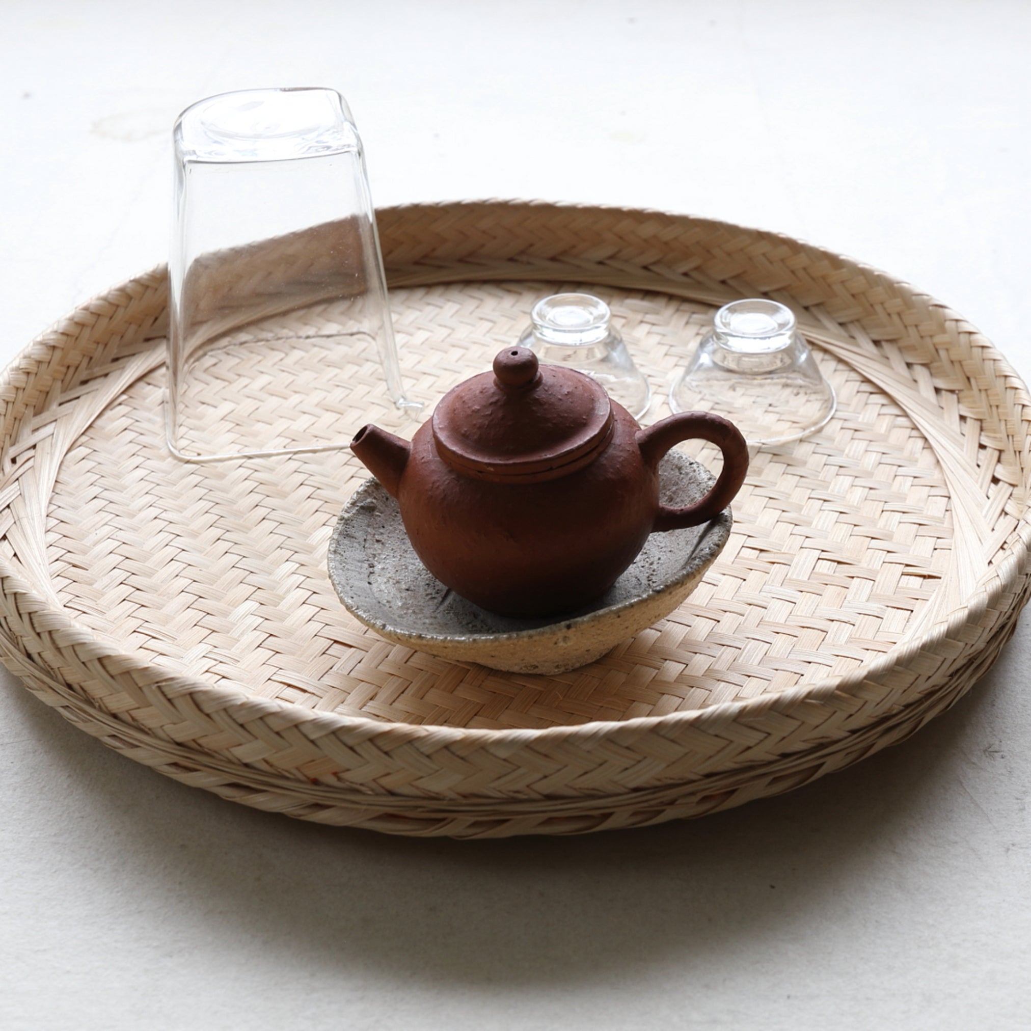 BANDEJA DE TÉ, Trenzado ajiro, b, Contemporáneo(Desde el siglo XX)