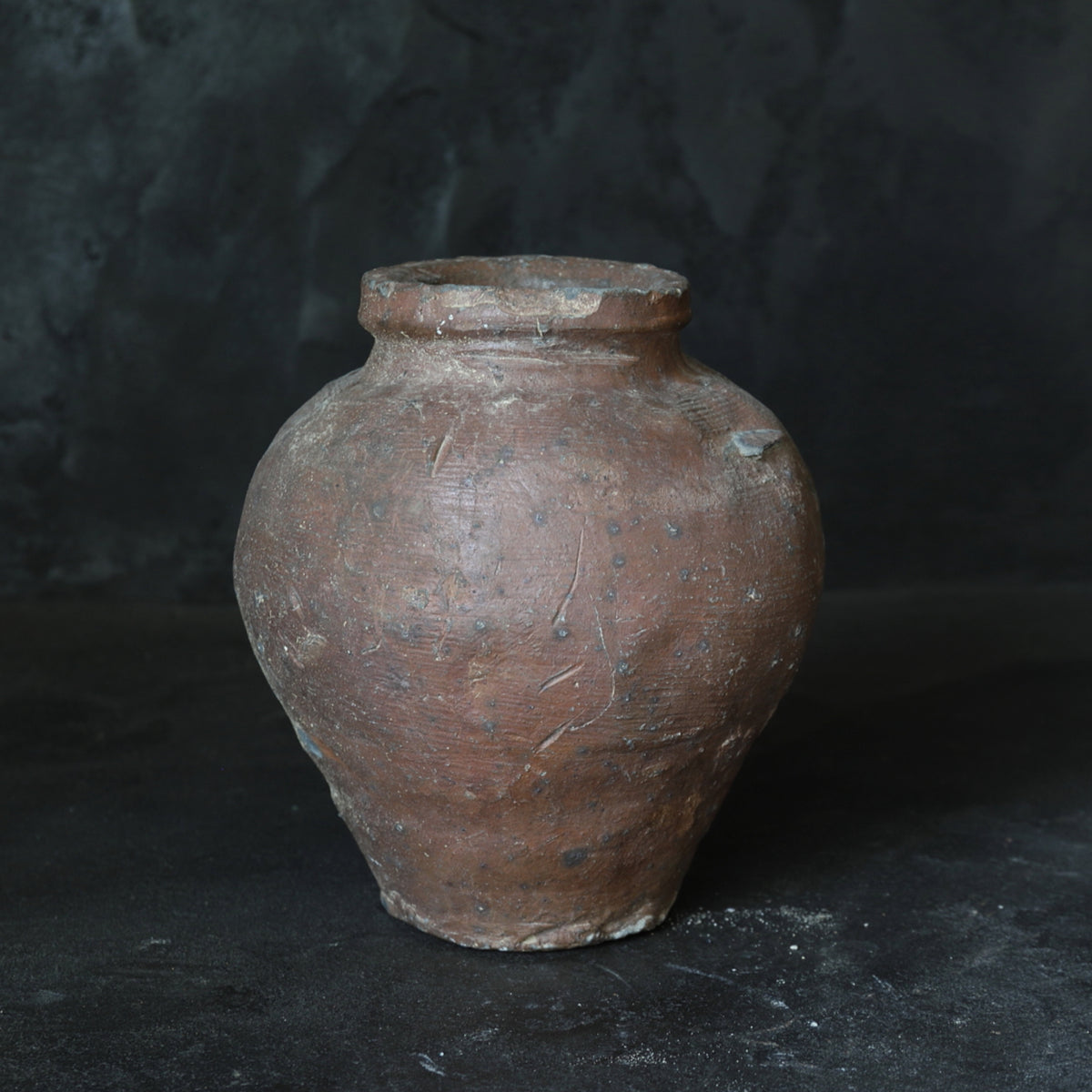 蔵出し品 古備前 細う 備前焼 壺 大壺 花器 骨董 時代物 高さ30㎝×幅31 