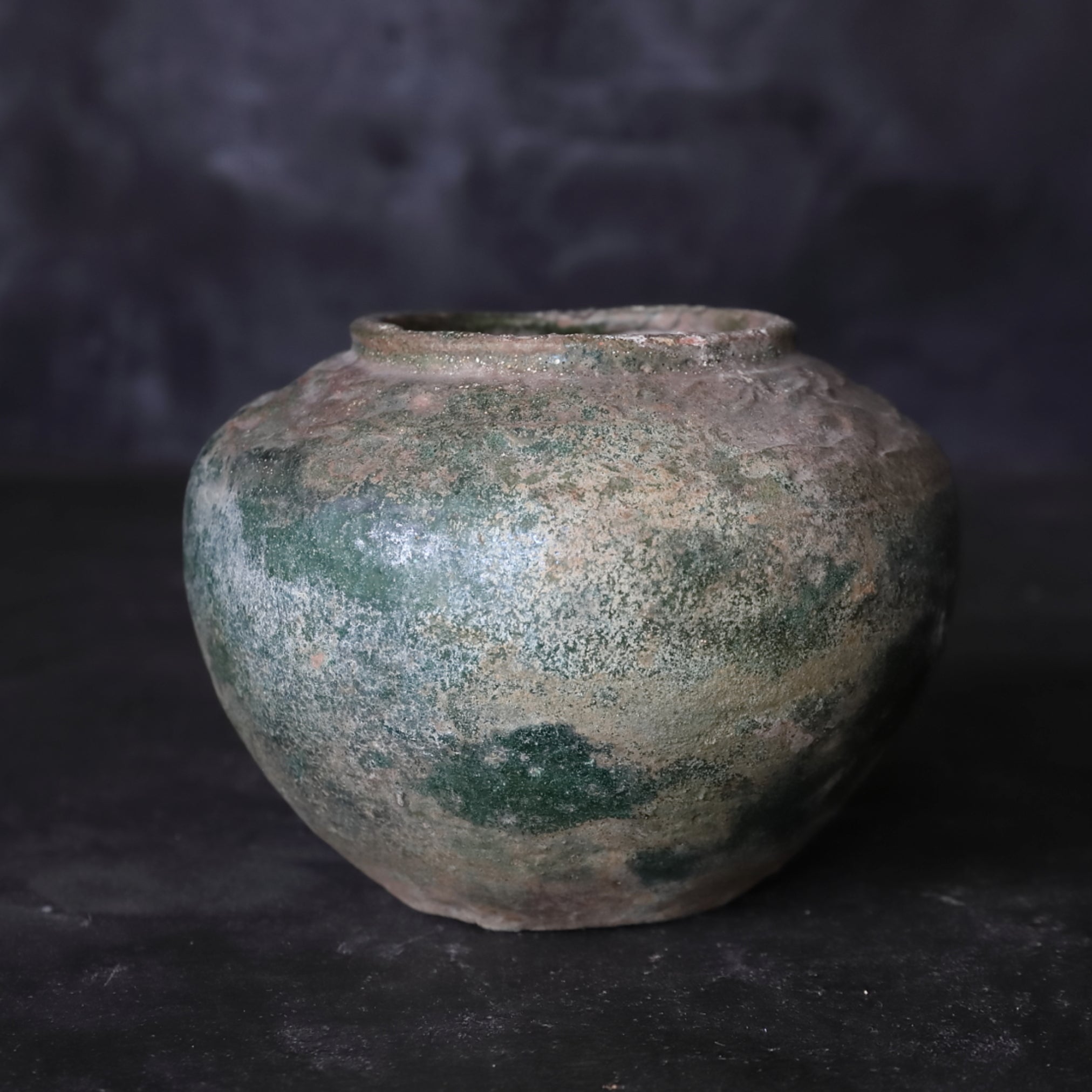 中国漢時代 釉大壺 高さ35.3cm東 漢緑 （緑釉壺 漢王朝時代/206BCE-220CE）