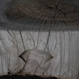 よく枯れた木塊の煎茶台 16-19世紀