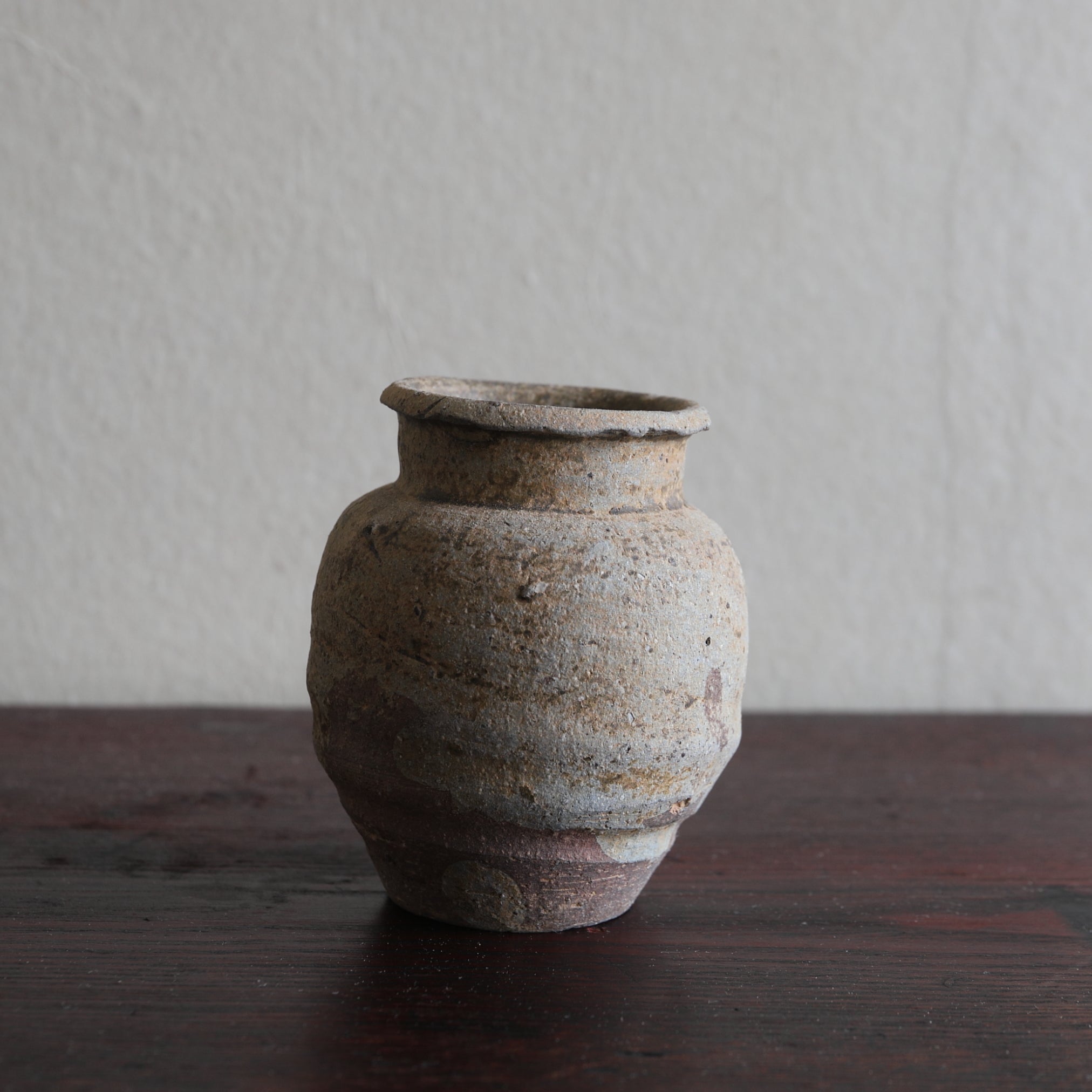 SMALL JAR, Ko-Seto, ash-glazed, Muromachi Period(1336–1573CE)