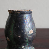 オランダアンティーク 緑釉小壺 16-19世紀
