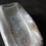 オランダアンティーク ひしゃげた銀化ガラス瓶 19-20世紀