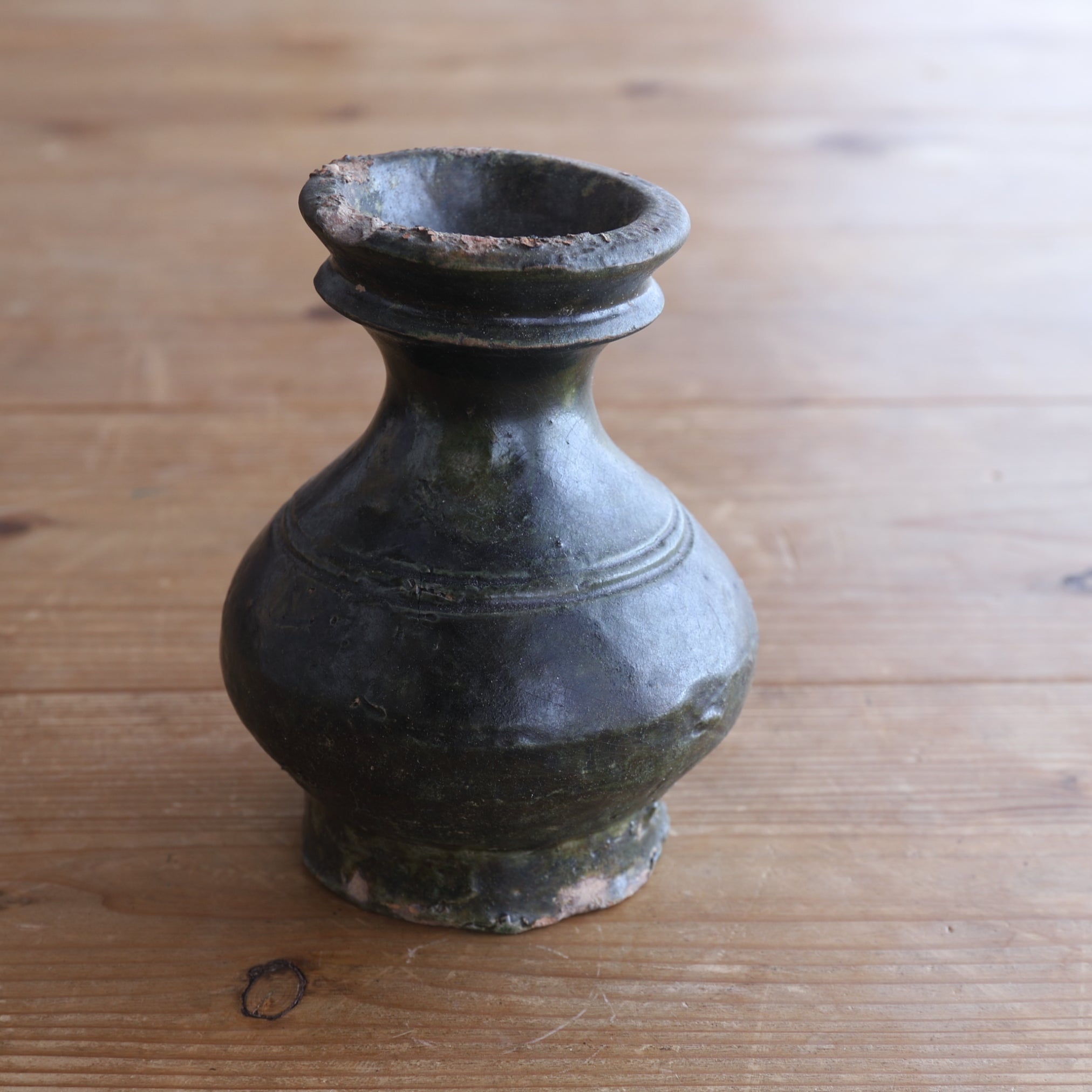 VASO, Smaltato verde, Dinastia Han(206 a.C.–220 d.C.)