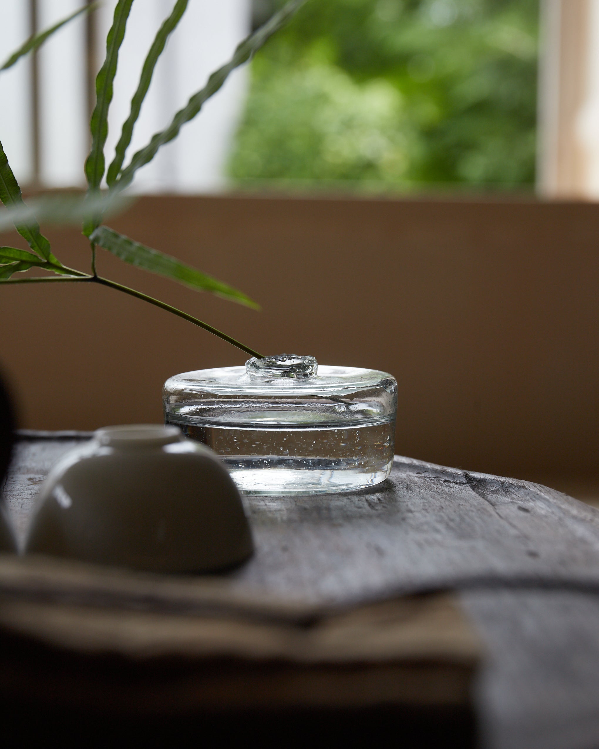 Antique swaying glass bottle from the Taisho period/1912-1926CE