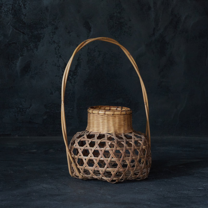 Sencha Runaway, Amber-colored Woven Basket, Taisho Period/1912-1926CE