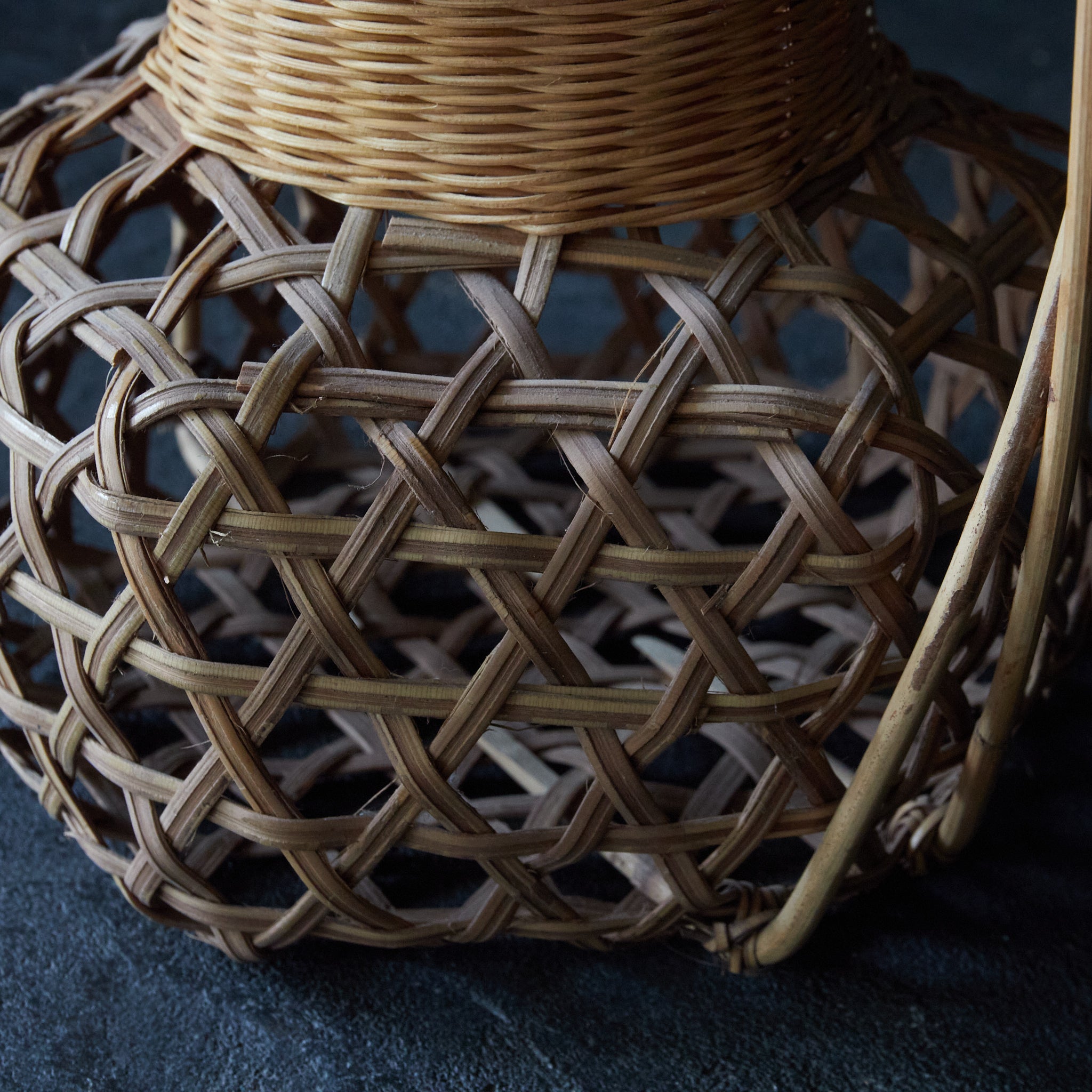 Sencha Runaway, Amber-colored Woven Basket, Taisho Period/1912-1926CE