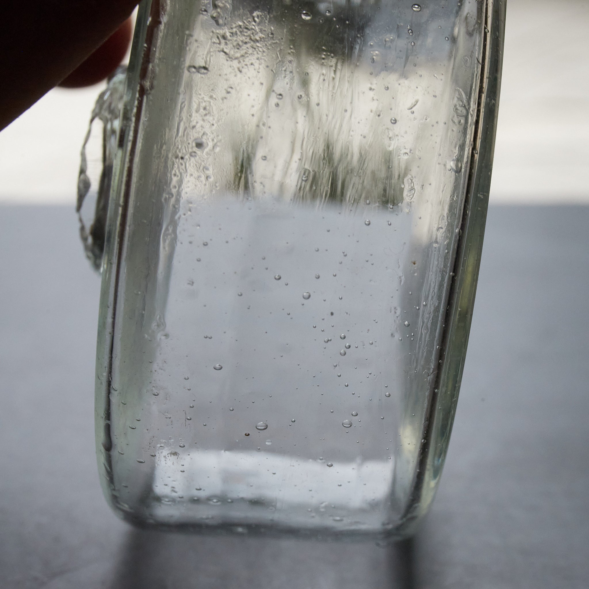 Antique swaying glass bottle from the Taisho period/1912-1926CE