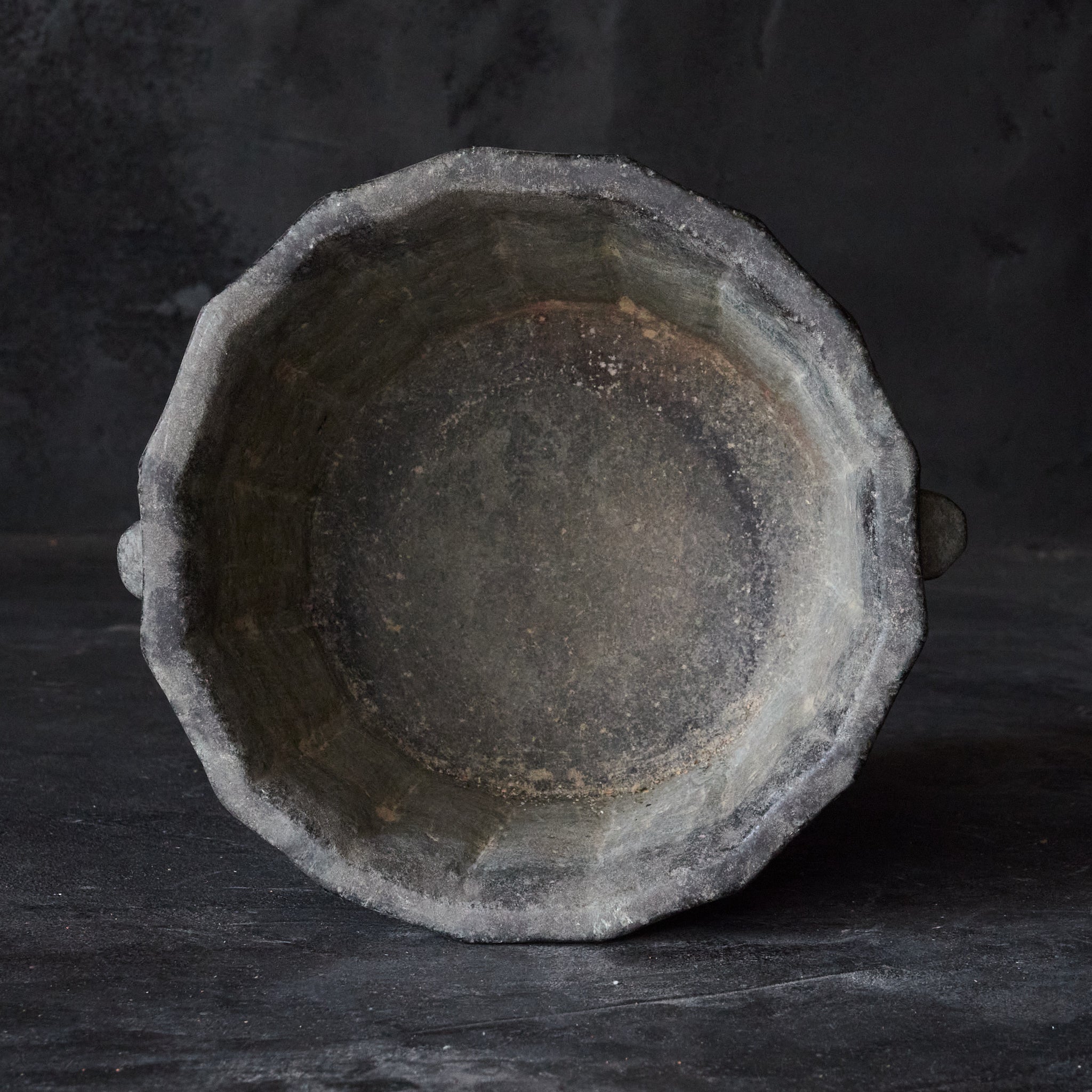 Yi Dynasty, Rusted Stone Brazier with Ring, Yi Dynasty/1392-1897CE