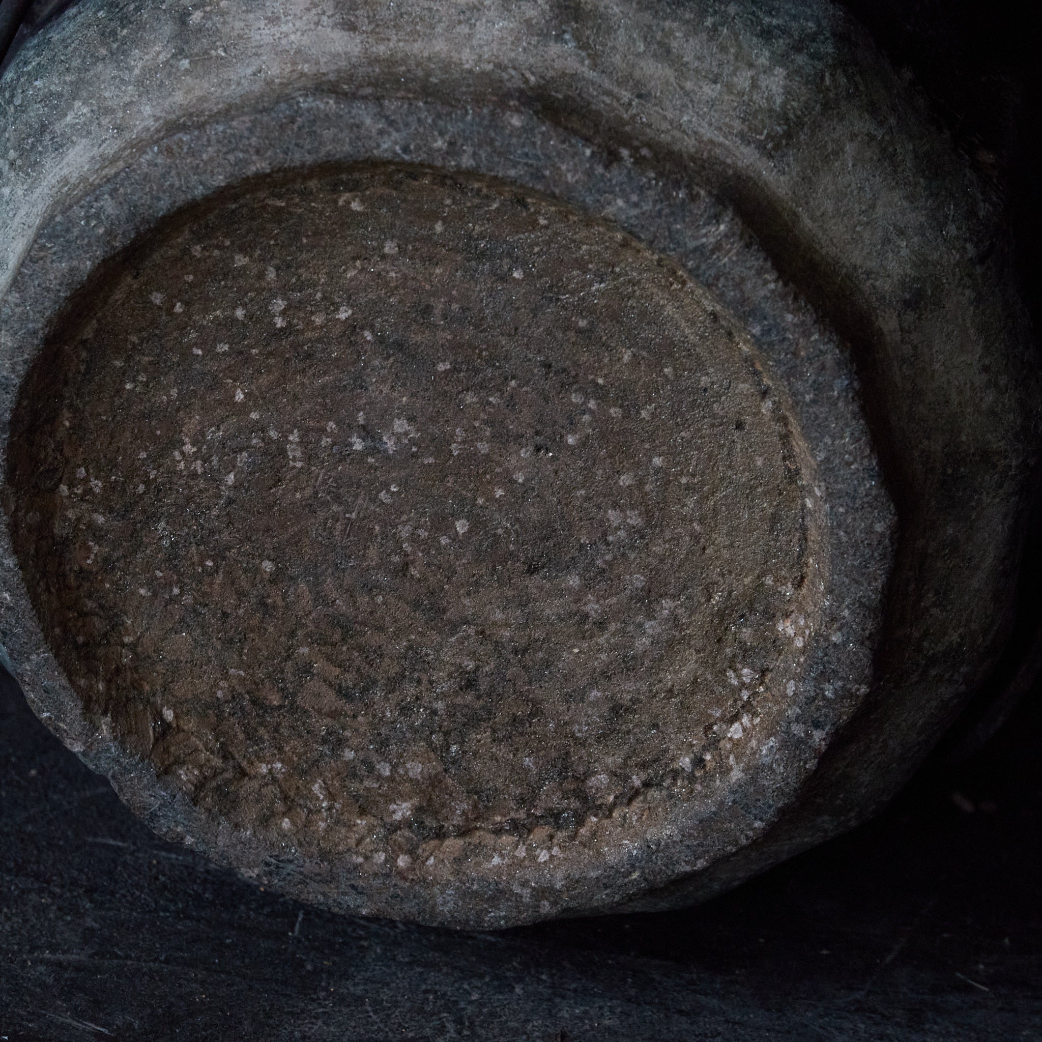 Yi Dynasty, Rusted Stone Brazier with Ring, Yi Dynasty/1392-1897CE