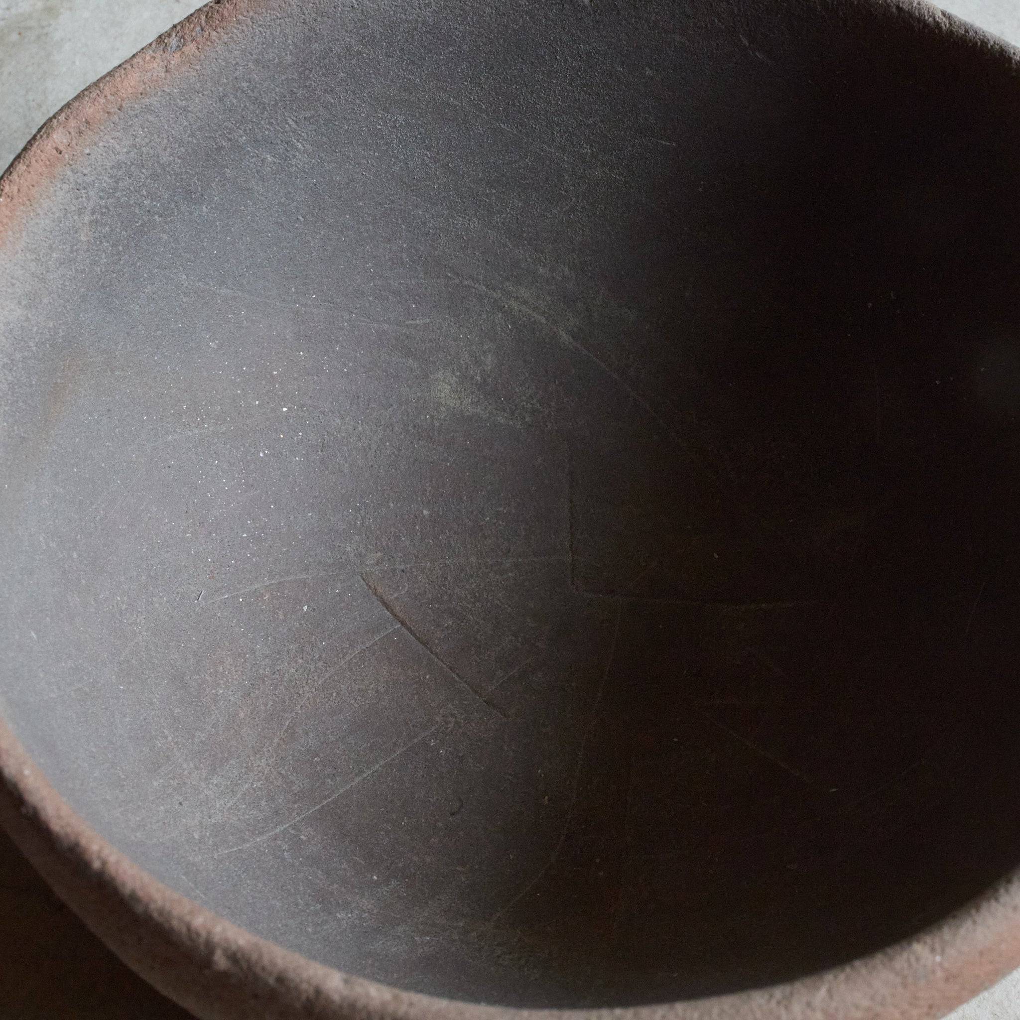 BOWL-SHAPED EARTHENWARE, Haji Ware, with incised lines, Heian Period（794–1185CE）