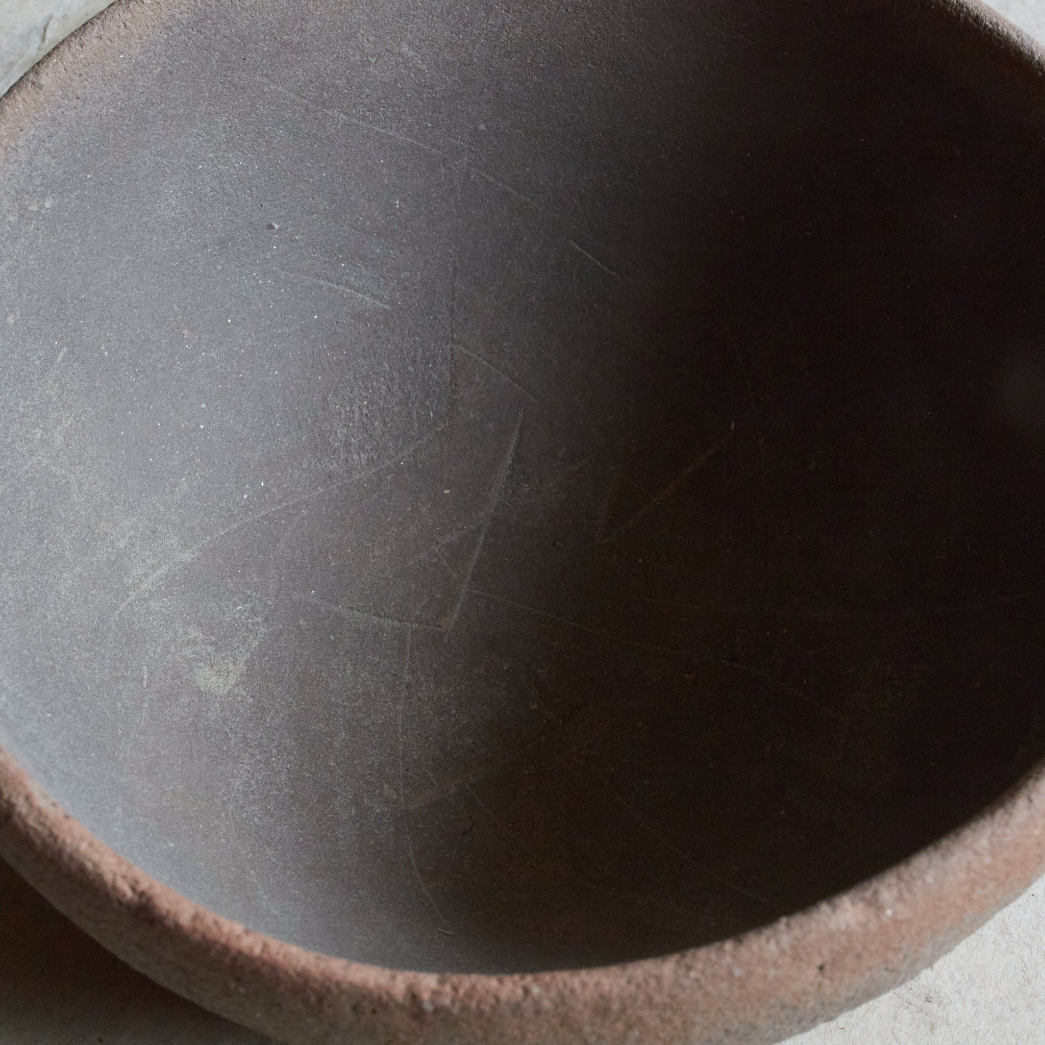 BOWL-SHAPED EARTHENWARE, Haji Ware, with incised lines, Heian Period（794–1185CE）