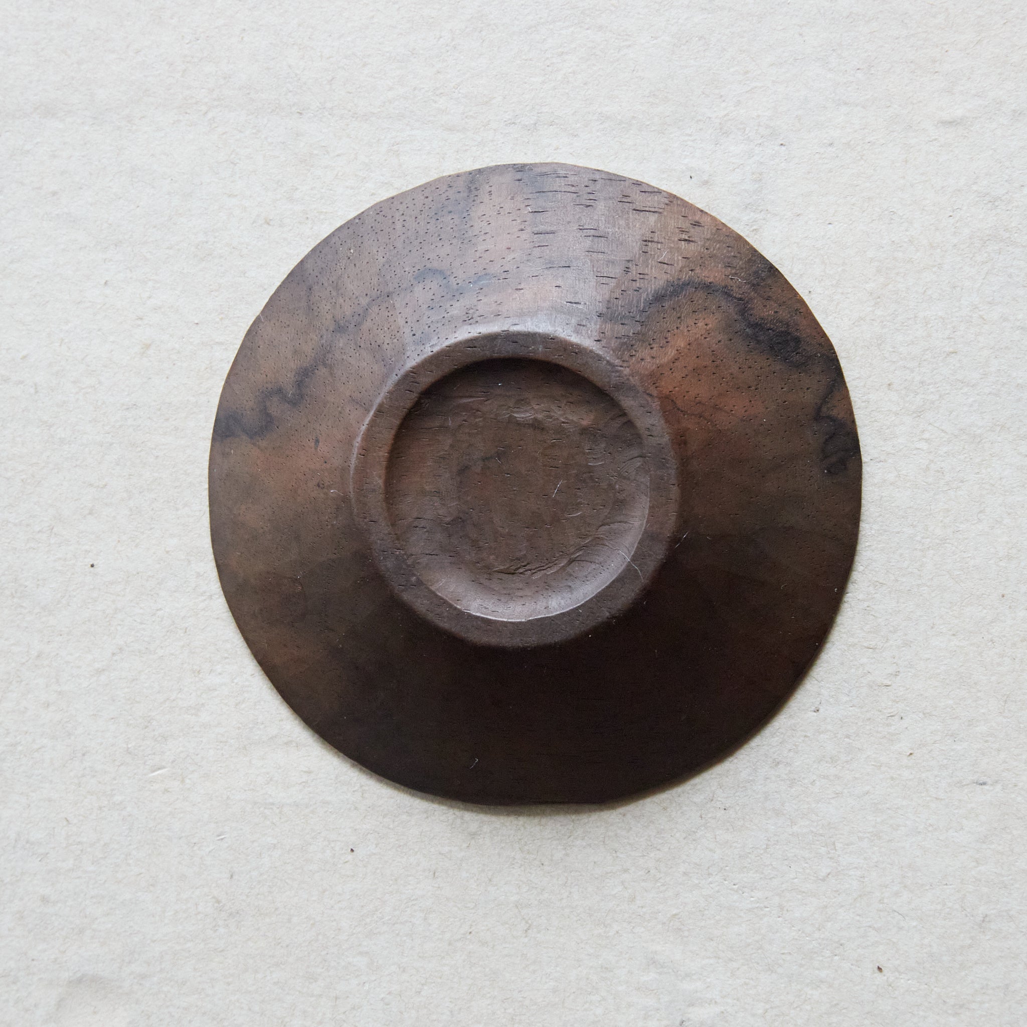 PLATILLO DE MADERA DE CAQUI NEGRO PEQUEÑO, Juego de 5, Período Taisho（1912–1926 d. C.）