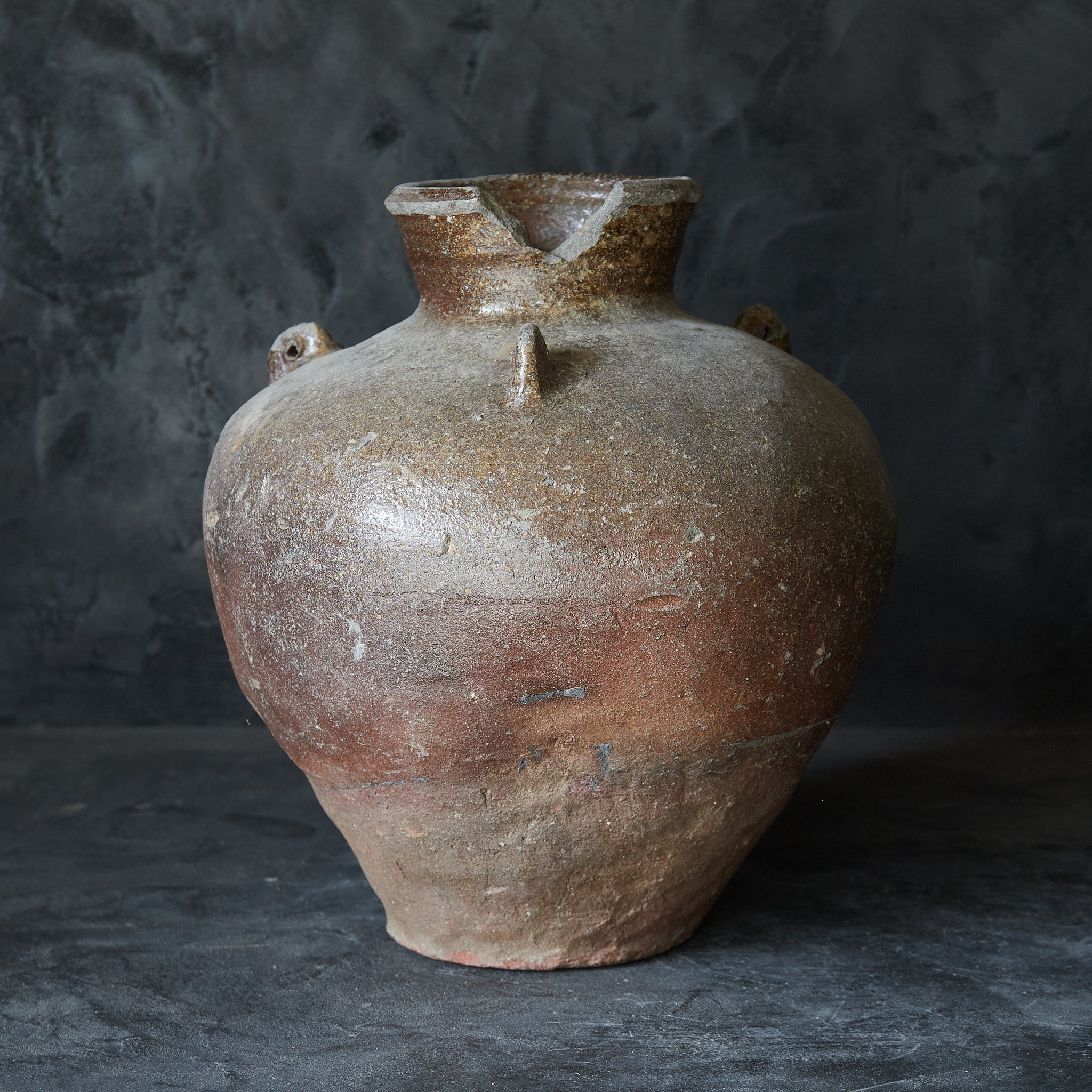 Old Bizen Three-eared Jar, Muromachi Period, Muromachi Period/1336-1573CE