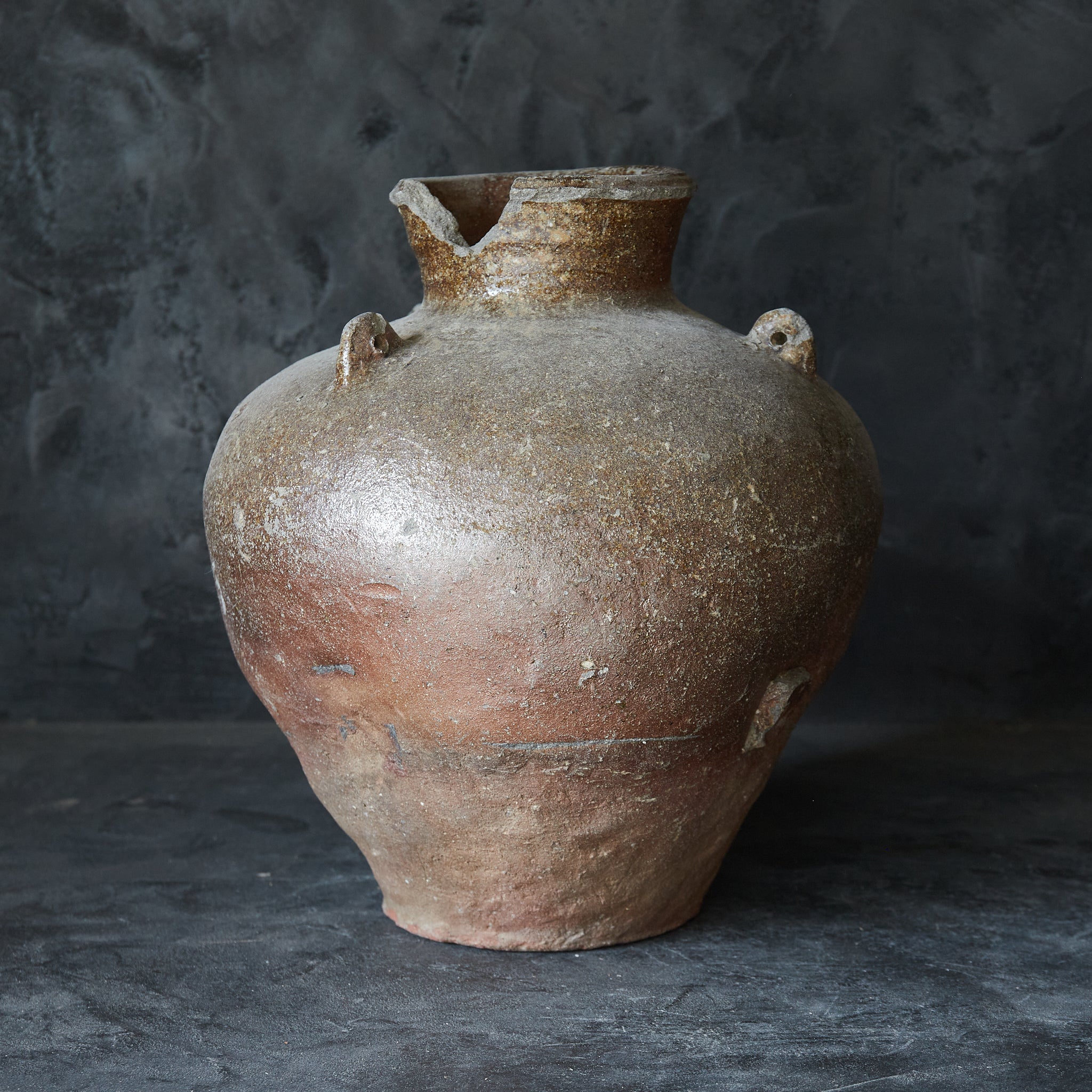 Old Bizen Three-eared Jar, Muromachi Period, Muromachi Period/1336-1573CE