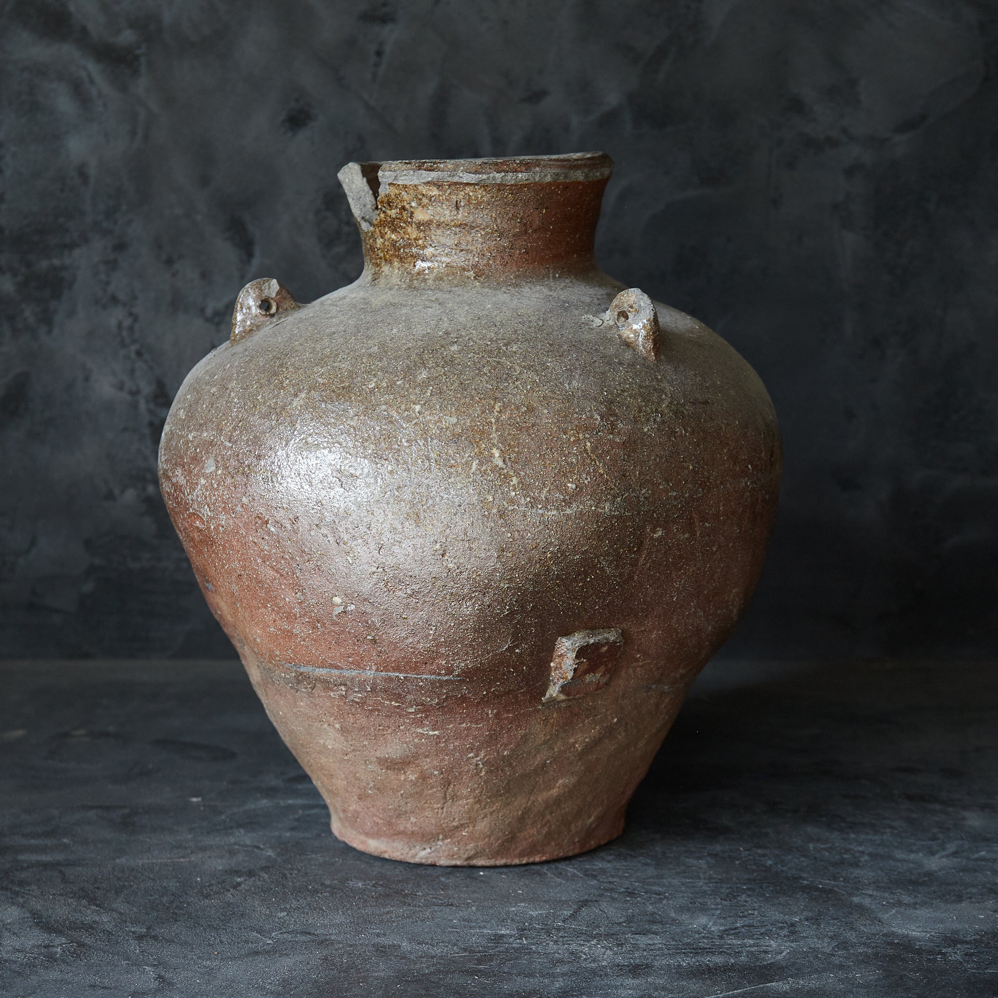 Old Bizen Three-eared Jar, Muromachi Period, Muromachi Period/1336-1573CE