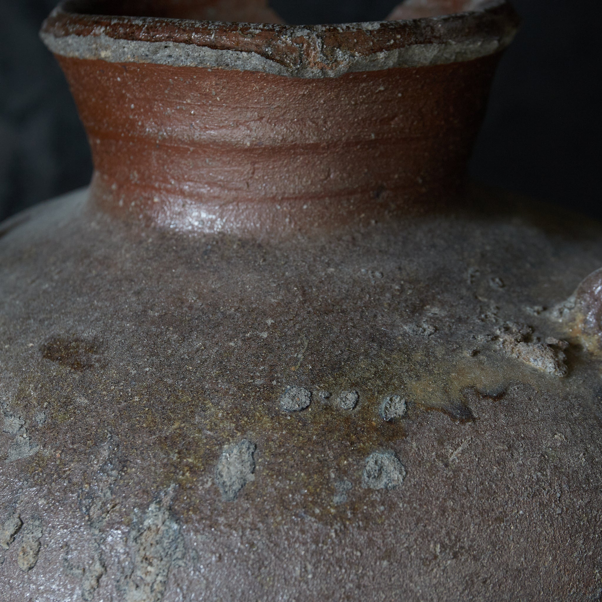 Old Bizen Three-eared Jar, Muromachi Period, Muromachi Period/1336-1573CE