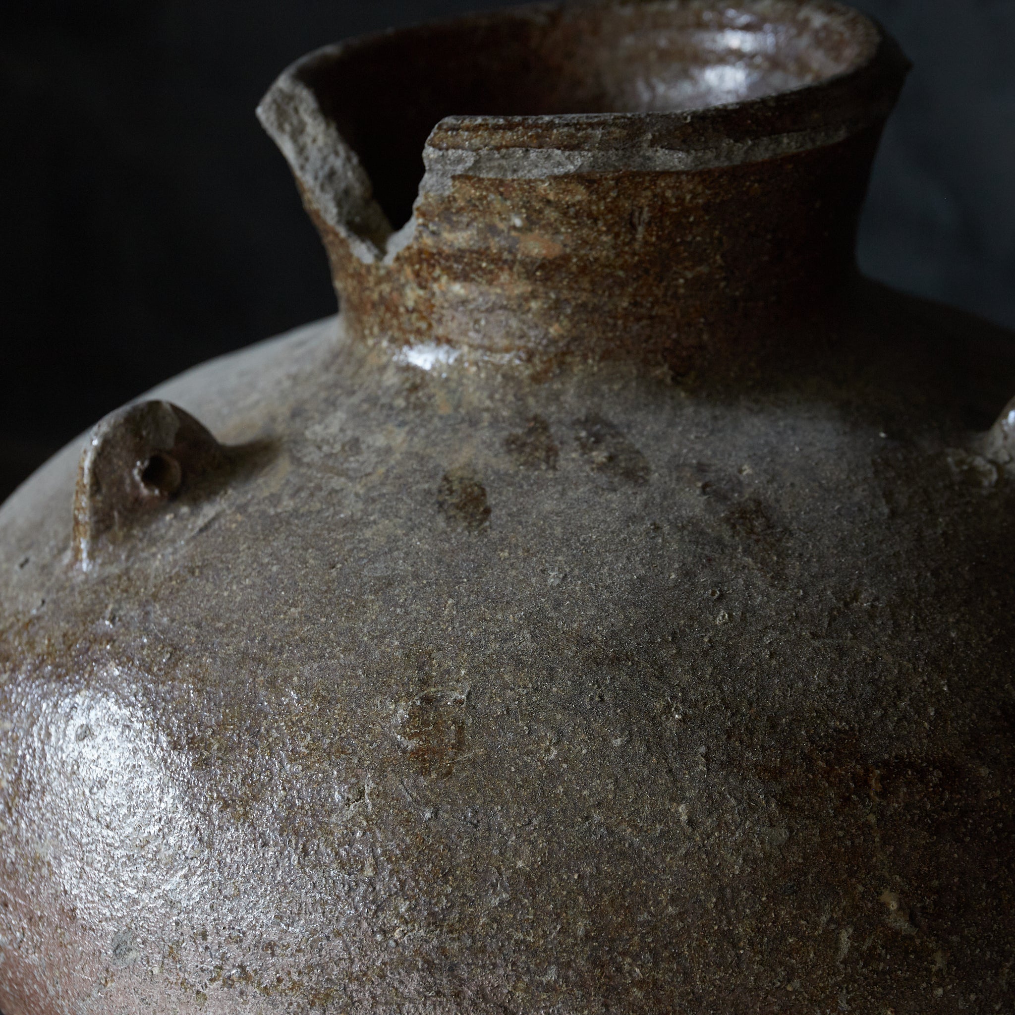 Old Bizen Three-eared Jar, Muromachi Period, Muromachi Period/1336-1573CE