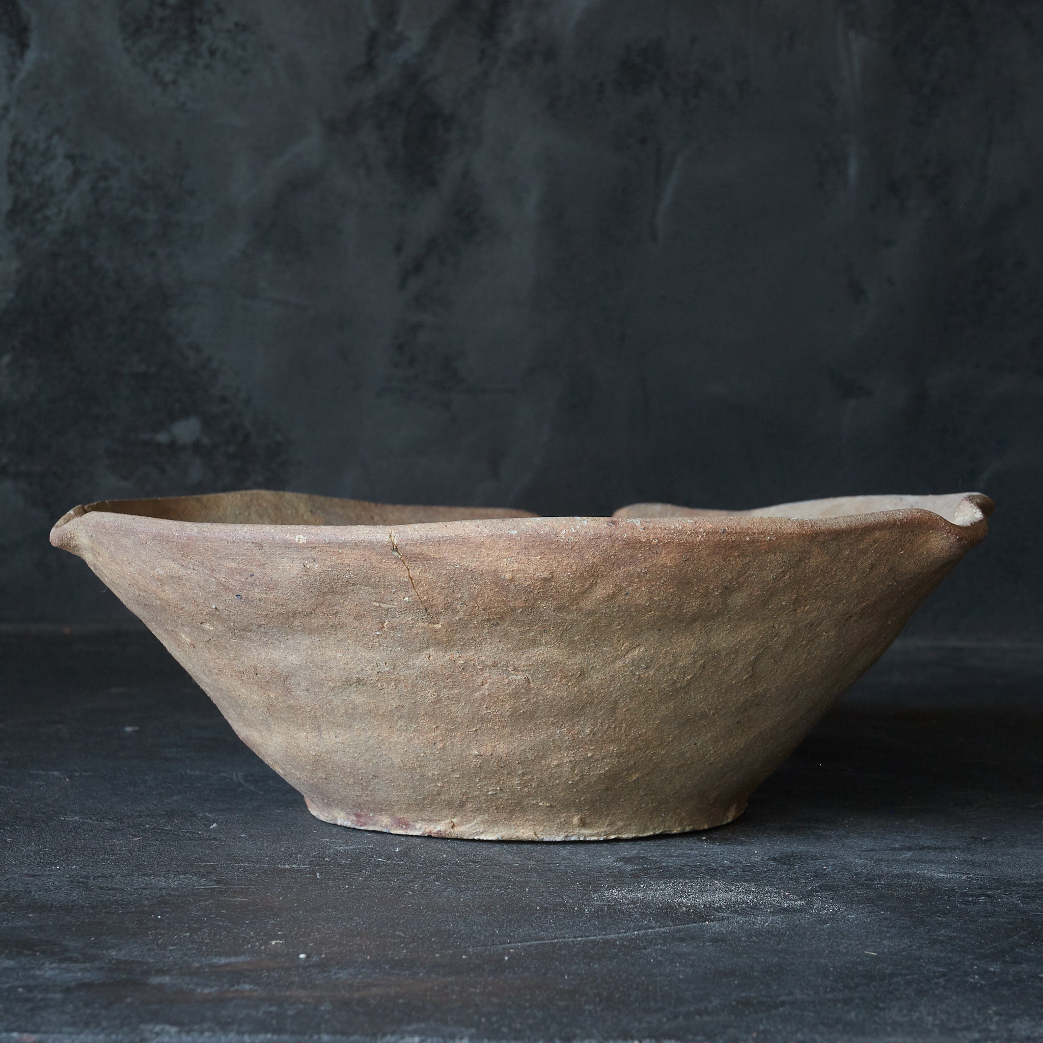 Old Tokoname Three-mouthed Large Bowl, Kamakura Period/1185-1333CE