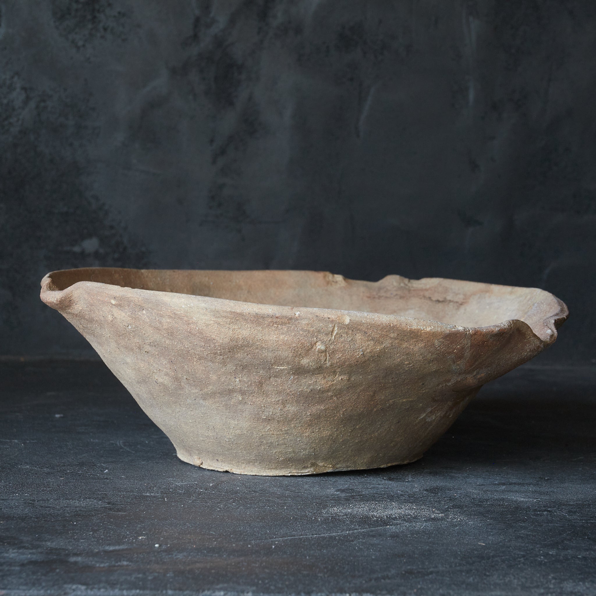 Old Tokoname Three-mouthed Large Bowl, Kamakura Period/1185-1333CE