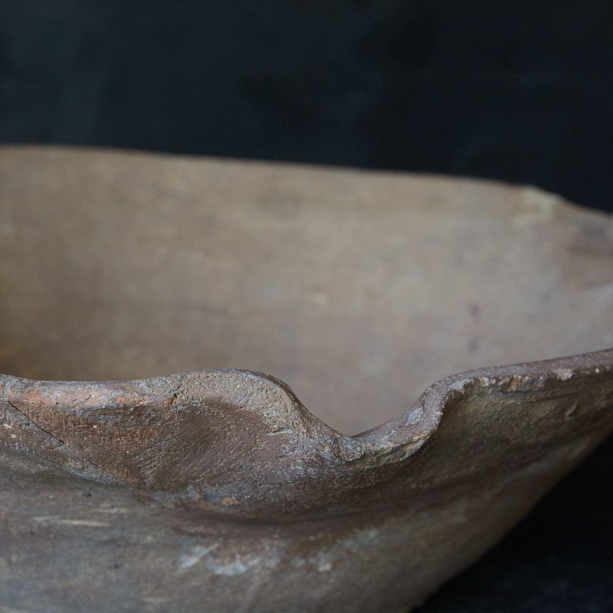 Old Tokoname Three-mouthed Large Bowl, Kamakura Period/1185-1333CE