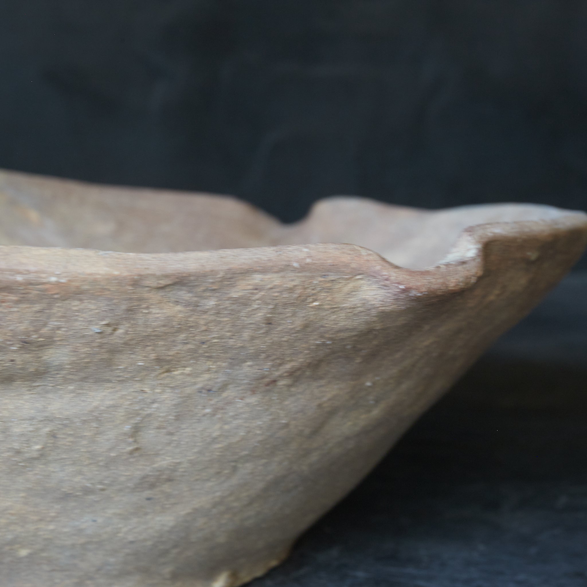 Old Tokoname Three-mouthed Large Bowl, Kamakura Period/1185-1333CE