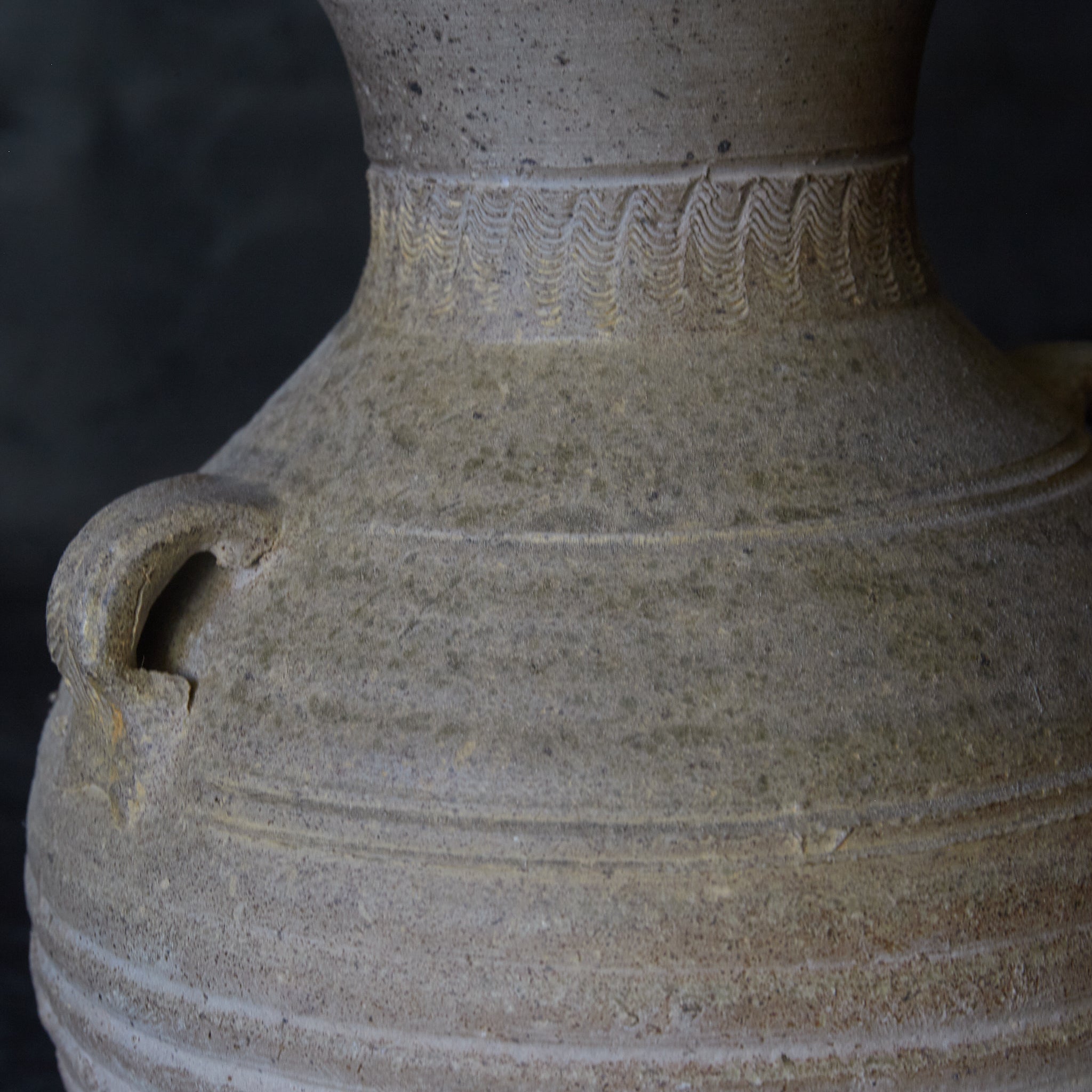 Han dynasty ash glaze double-eared vase Han dynasty/206BCE-220CE