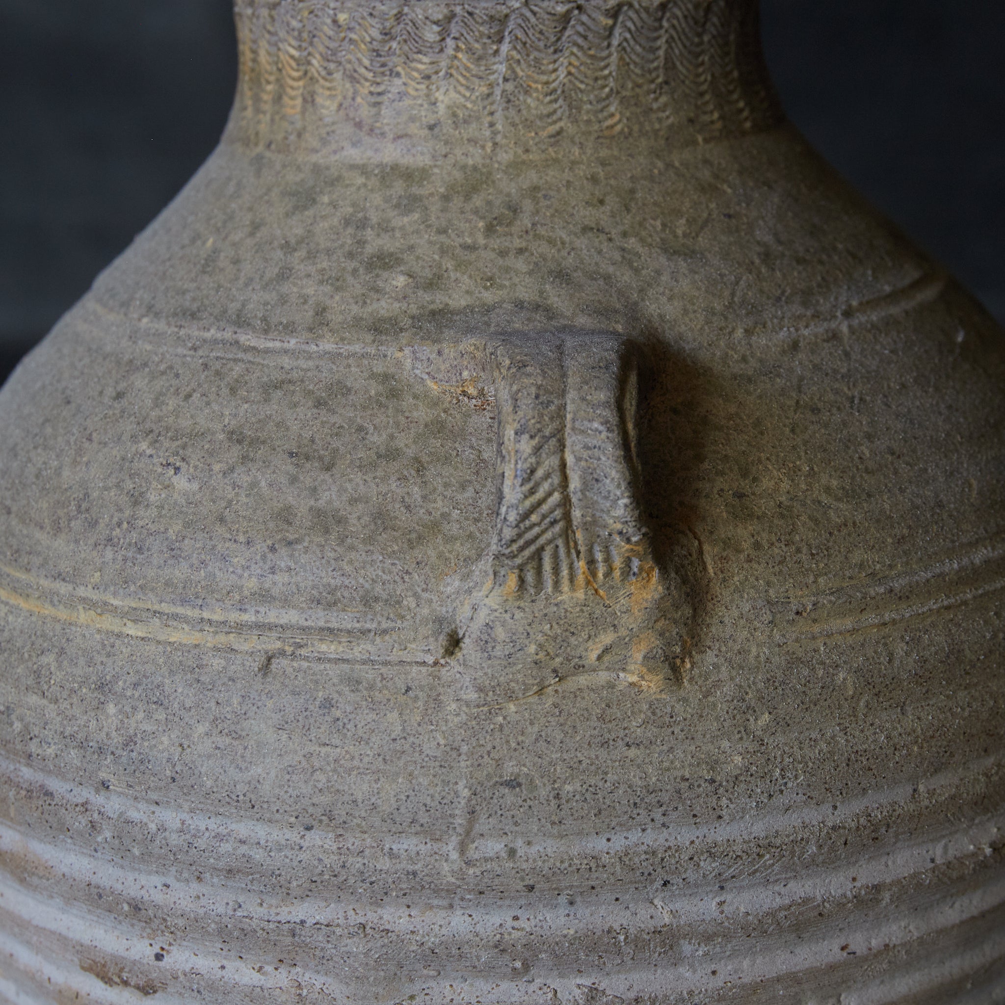 Han dynasty ash glaze double-eared vase Han dynasty/206BCE-220CE