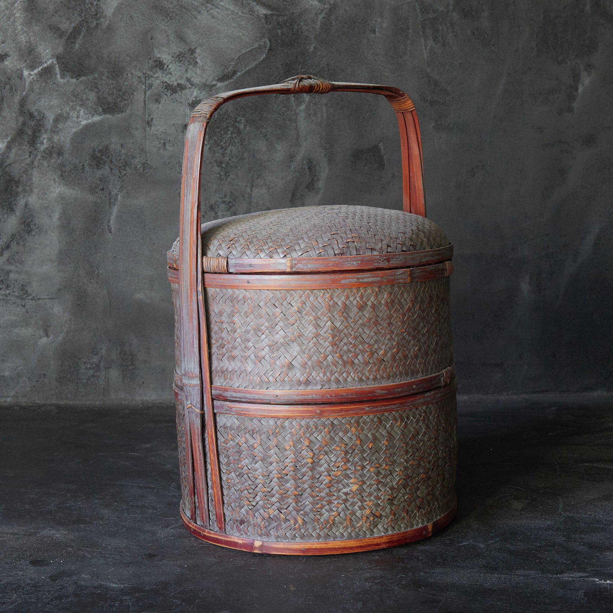 Tea ceremony: Old bamboo tea basket, Meiji period/1868-1912CE