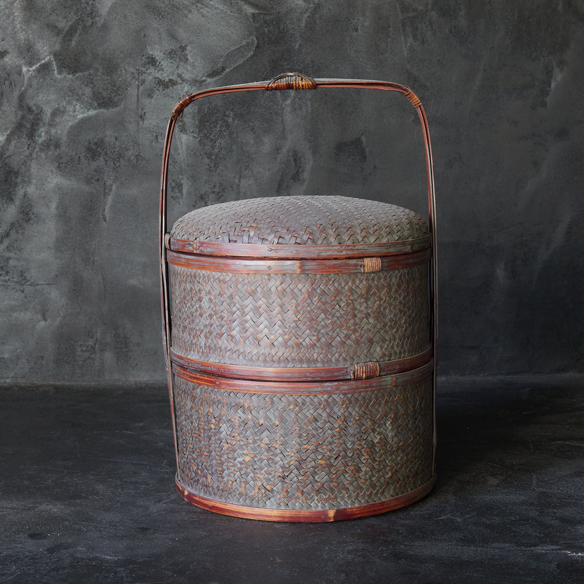 Tea ceremony: Old bamboo tea basket, Meiji period/1868-1912CE