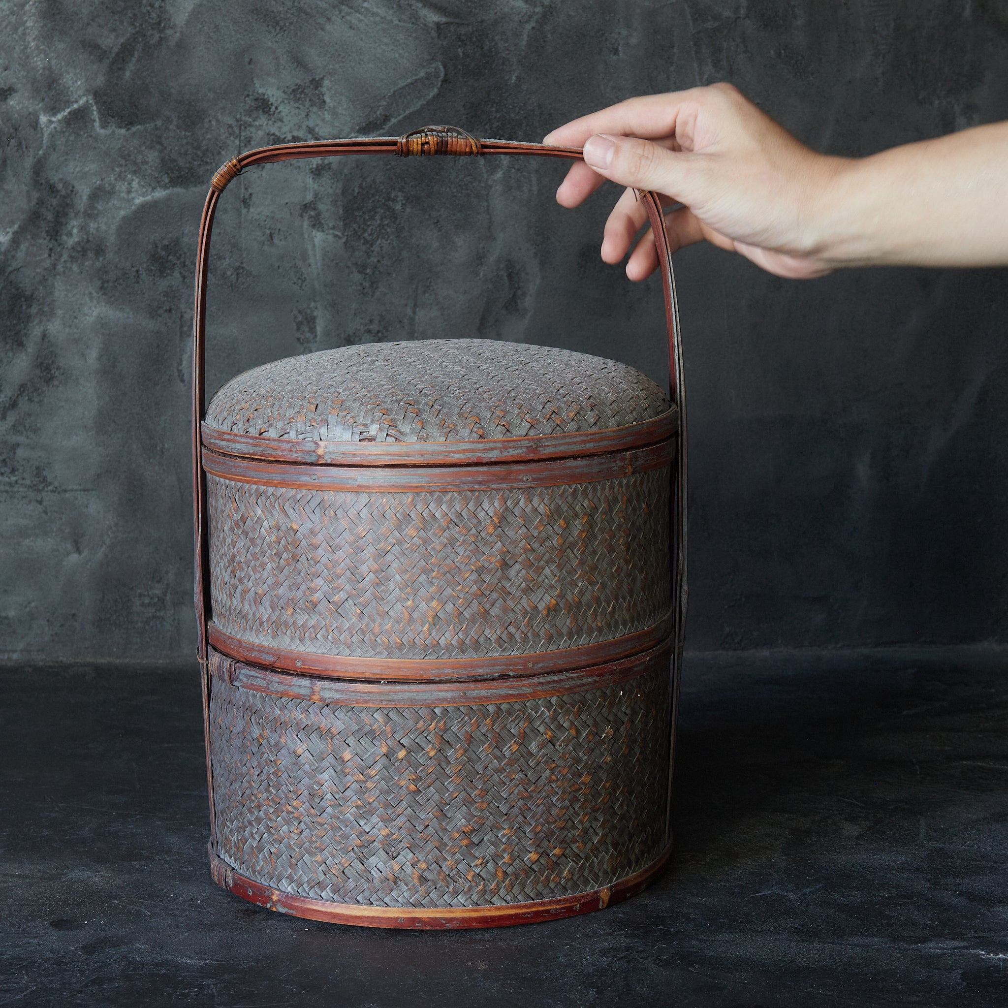 Tea ceremony: Old bamboo tea basket, Meiji period/1868-1912CE