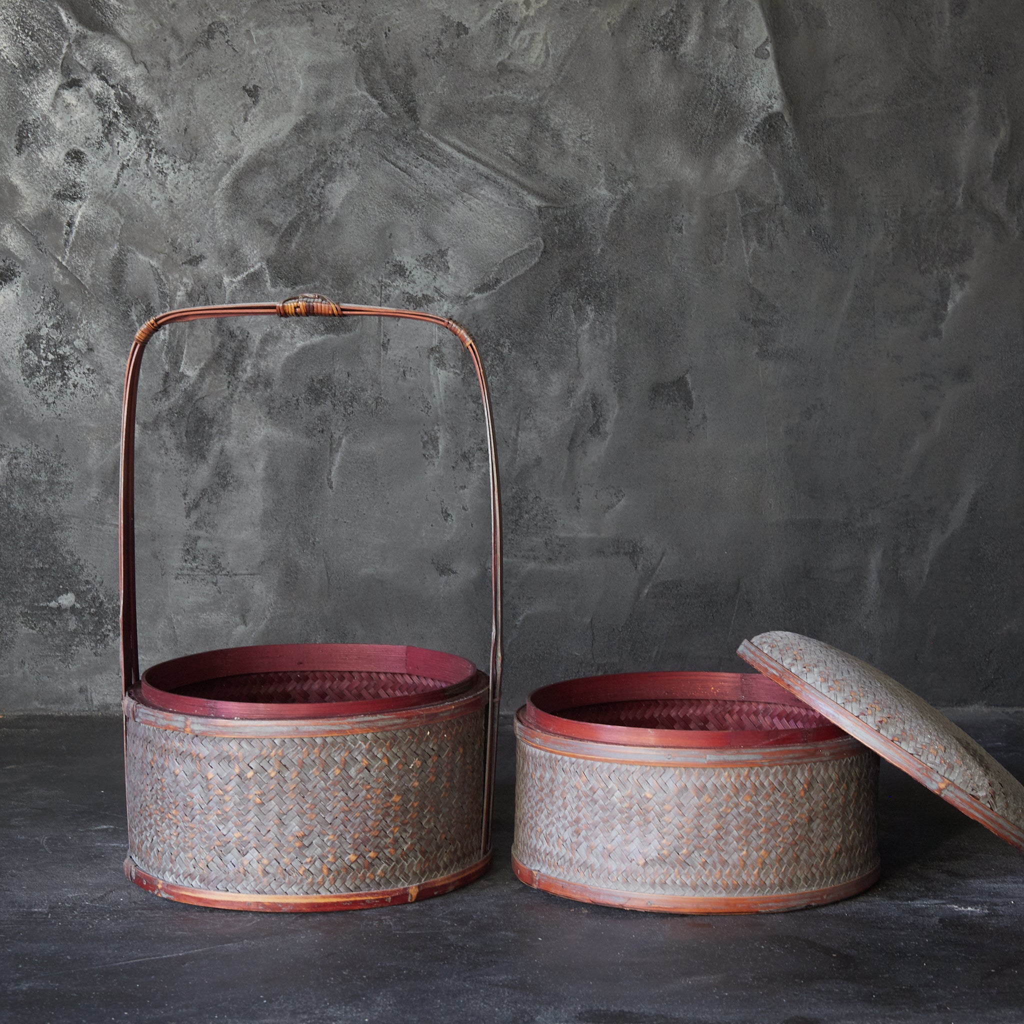 Tea ceremony: Old bamboo tea basket, Meiji period/1868-1912CE