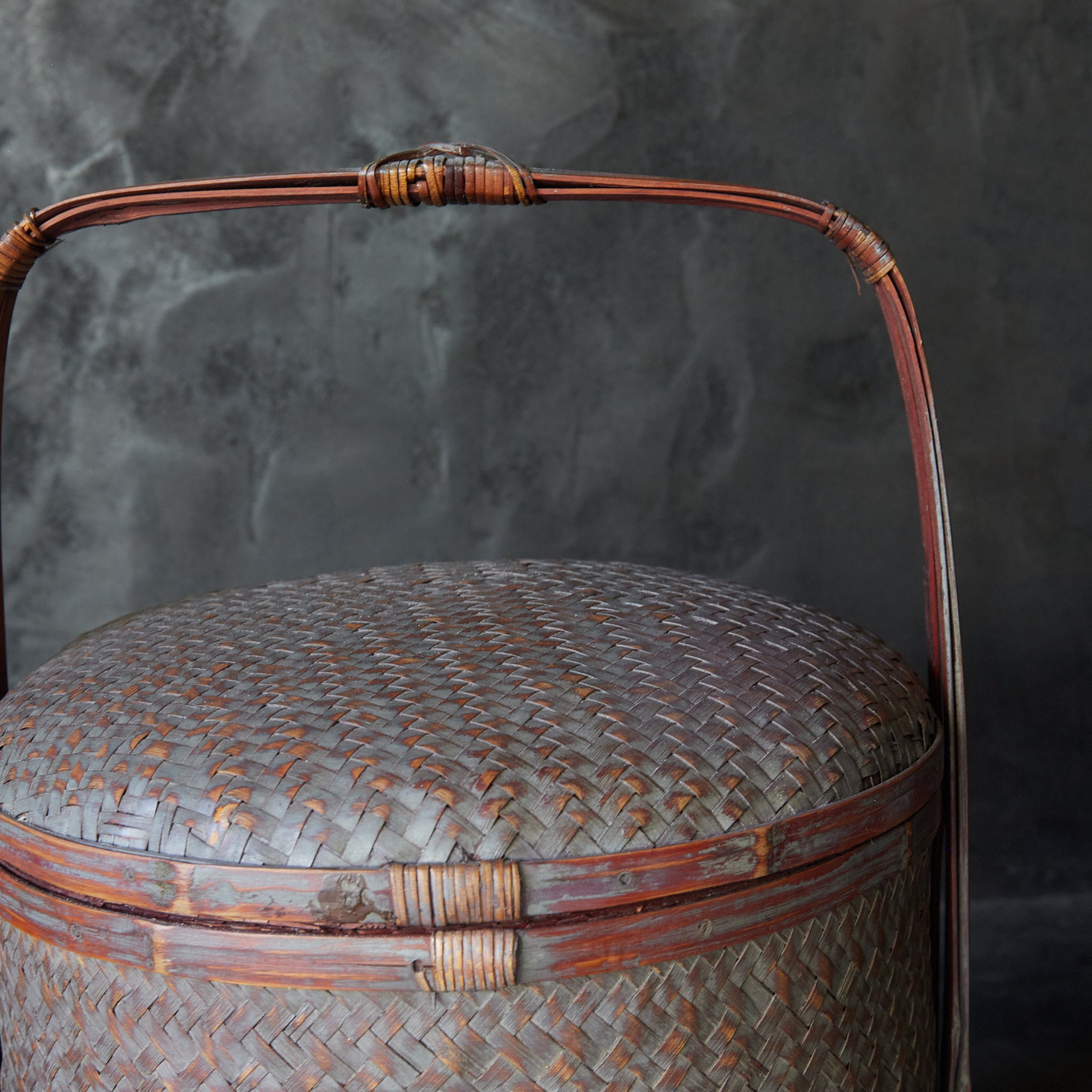 Tea ceremony: Old bamboo tea basket, Meiji period/1868-1912CE