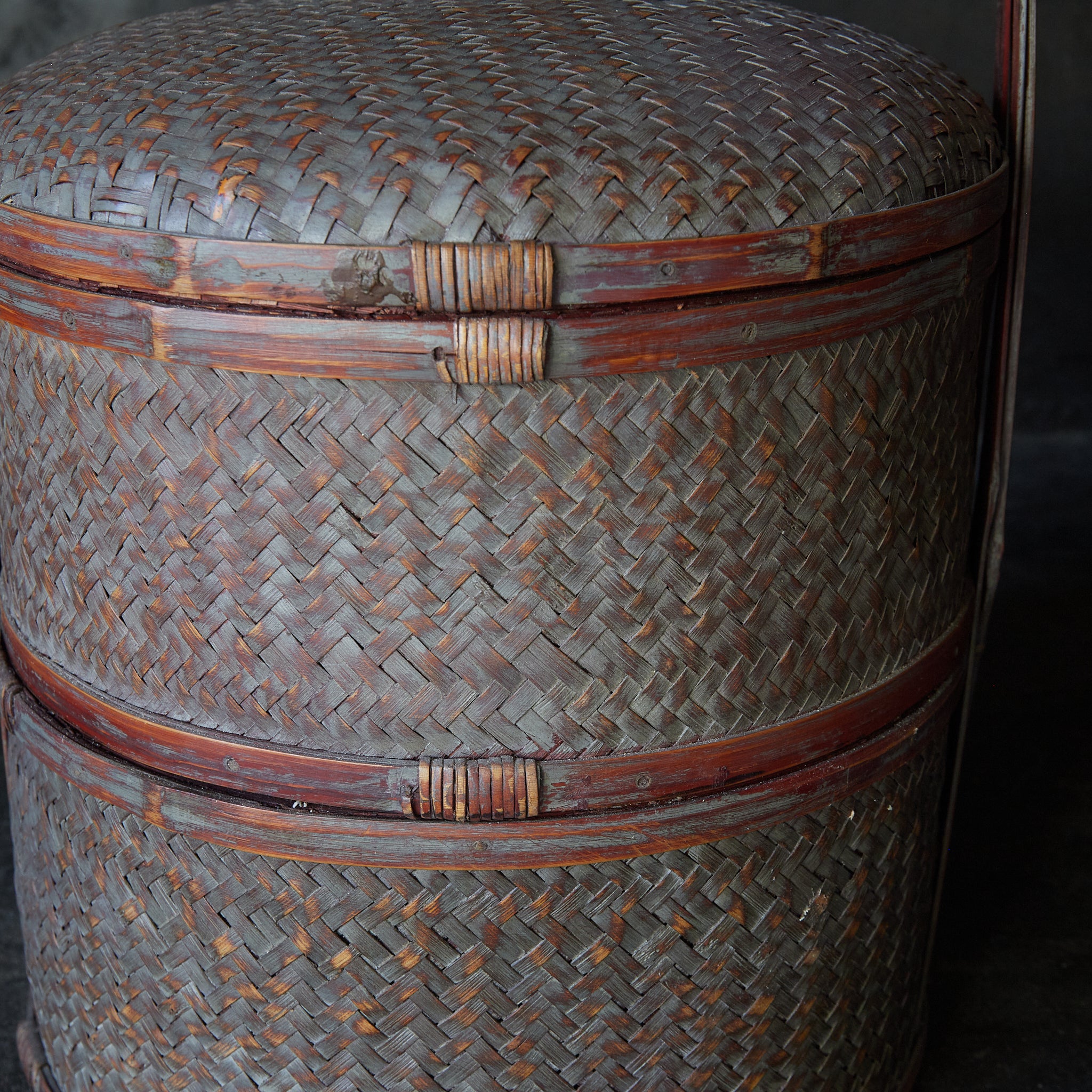 Tea ceremony: Old bamboo tea basket, Meiji period/1868-1912CE