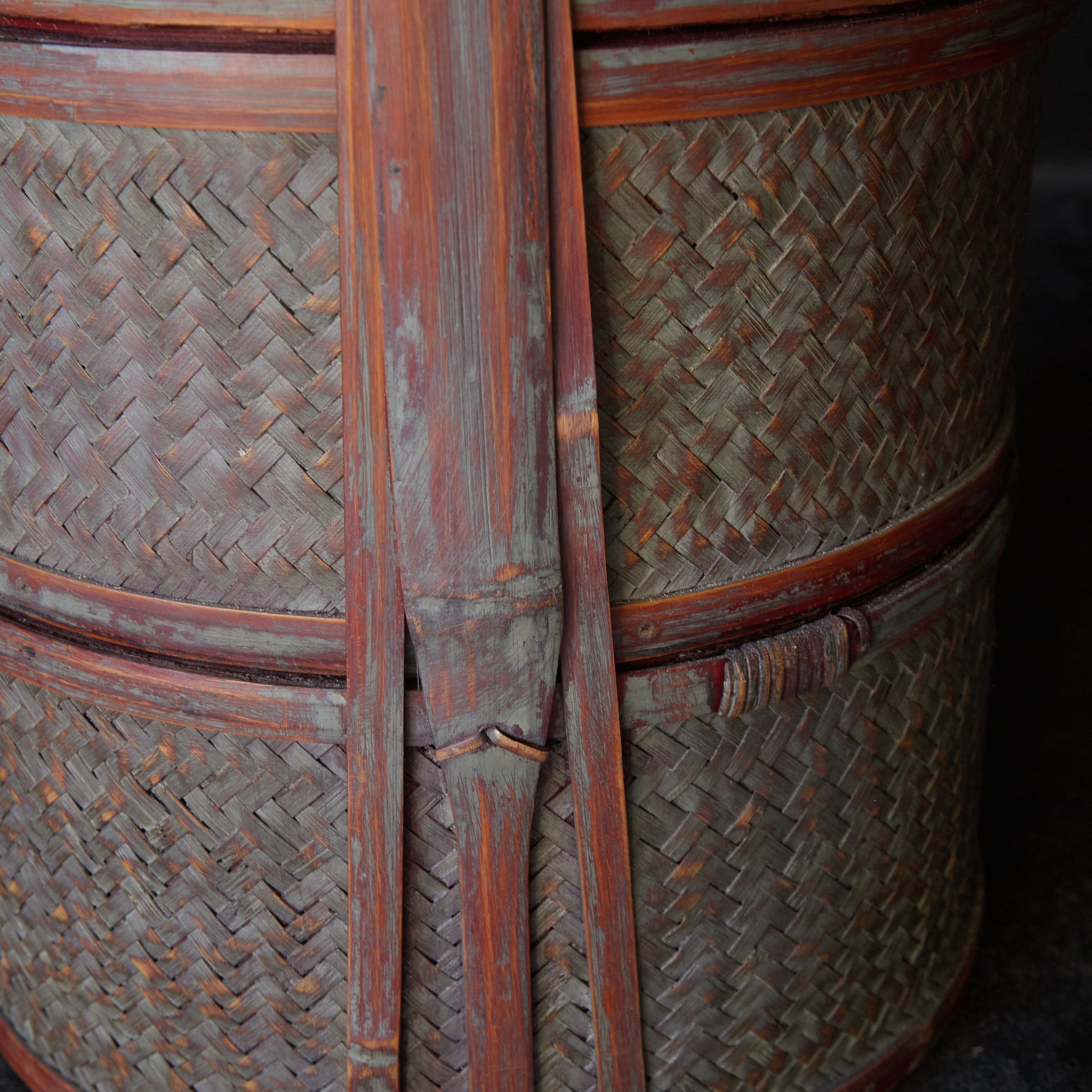 Tea ceremony: Old bamboo tea basket, Meiji period/1868-1912CE