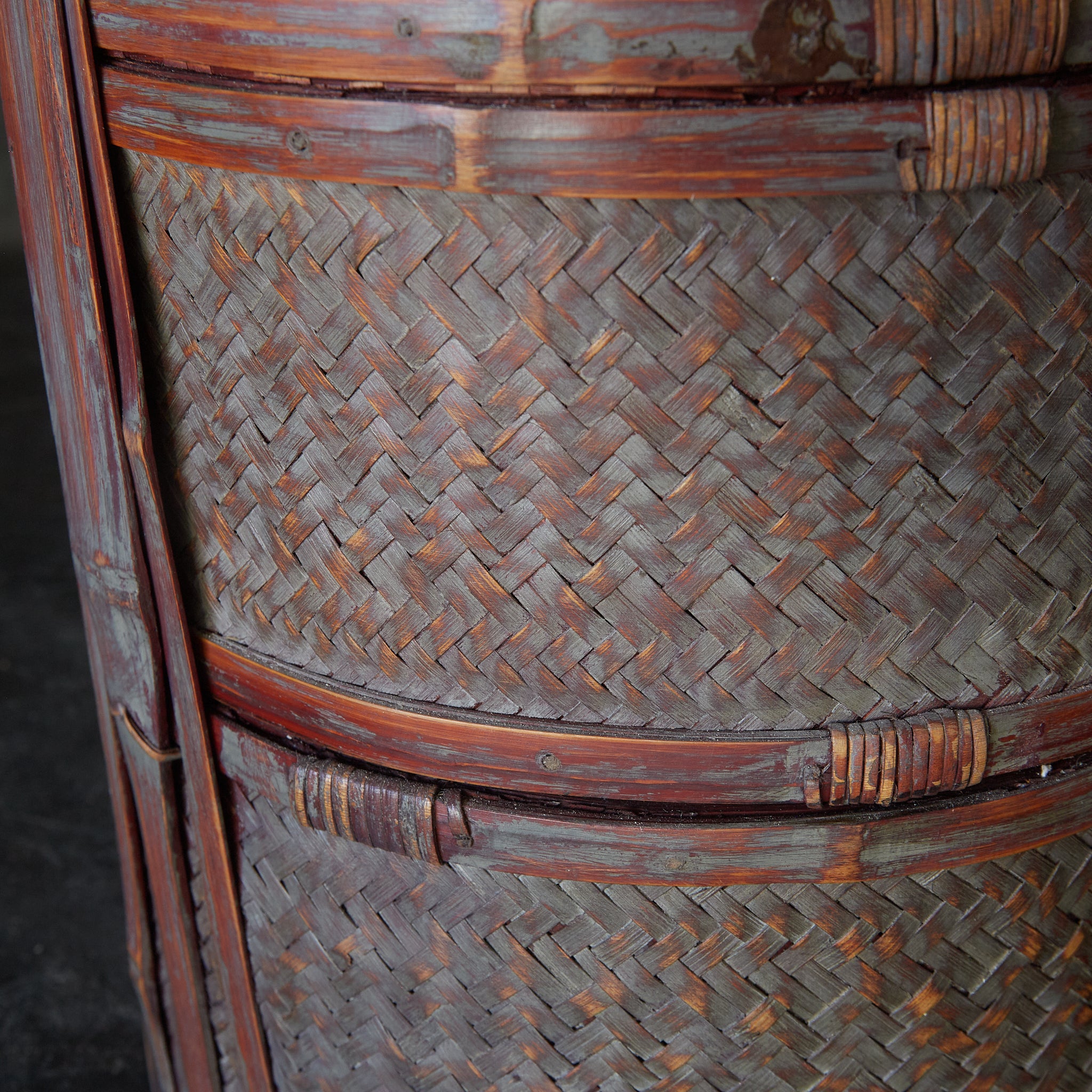 Tea ceremony: Old bamboo tea basket, Meiji period/1868-1912CE