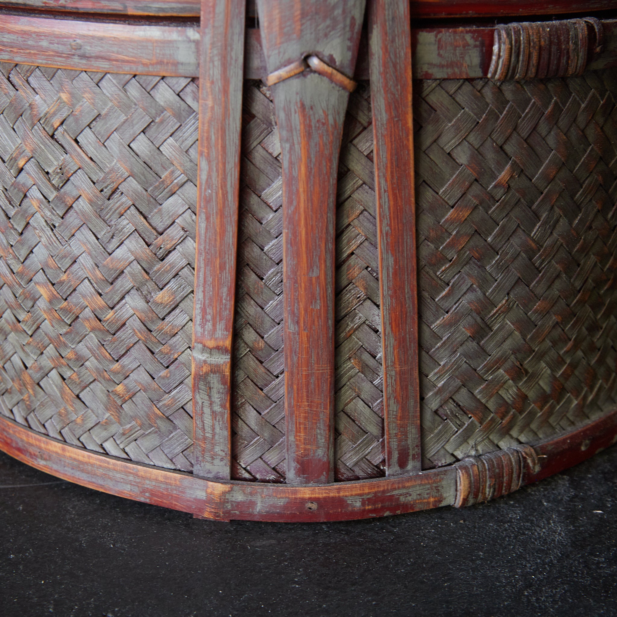 Tea ceremony: Old bamboo tea basket, Meiji period/1868-1912CE