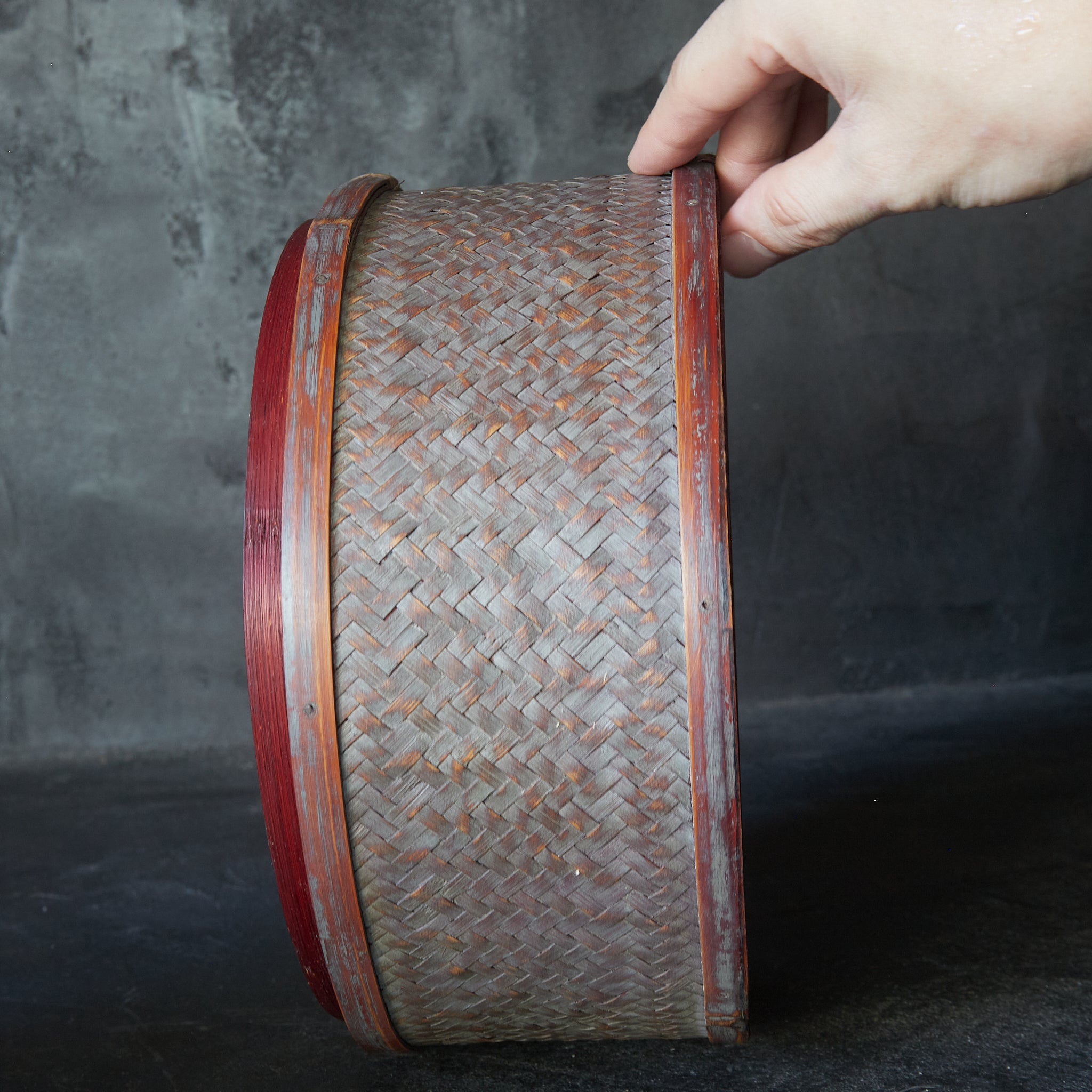 Tea ceremony: Old bamboo tea basket, Meiji period/1868-1912CE