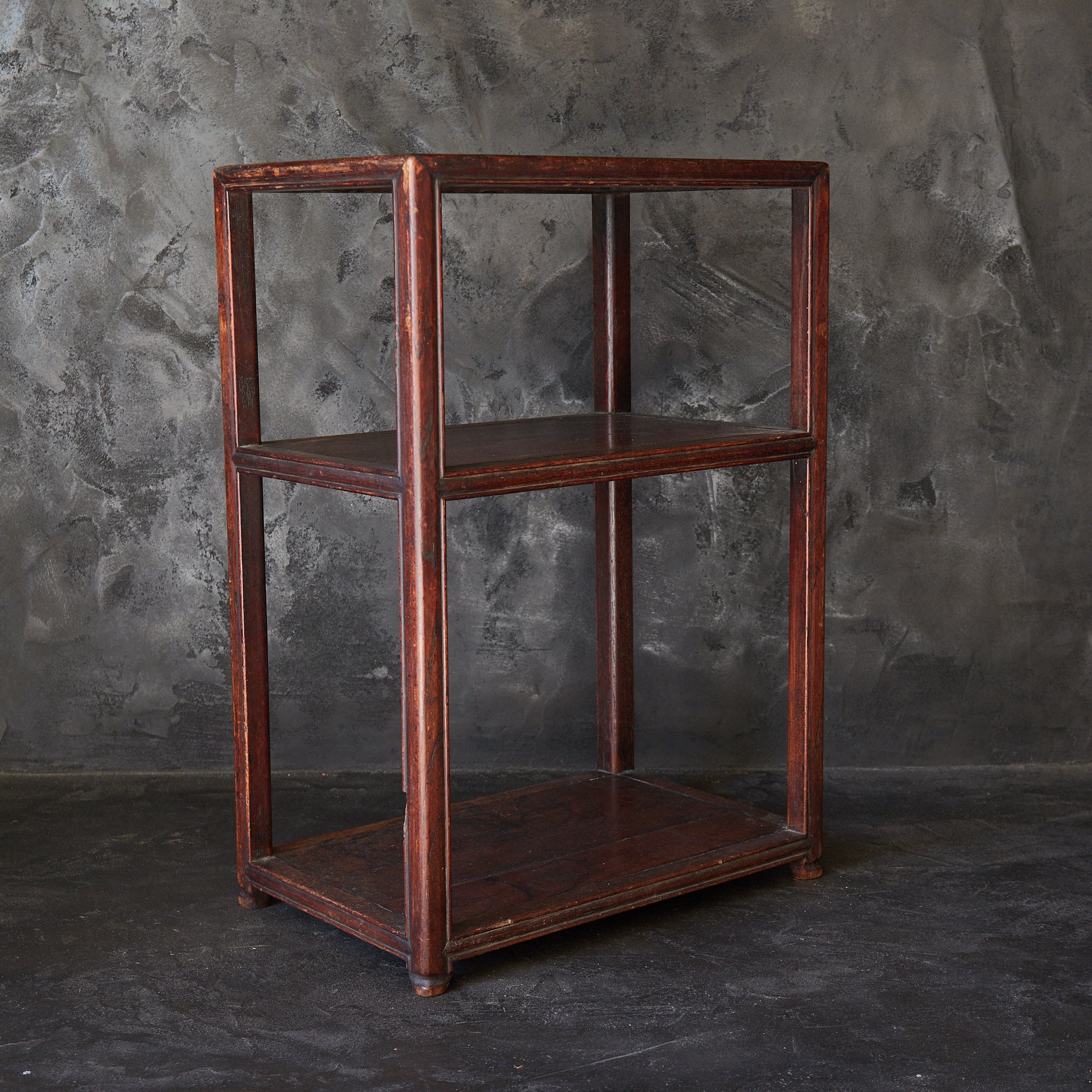 A small, wooden Joseon Dynasty square shelf, Joseon Dynasty/1392-1897CE