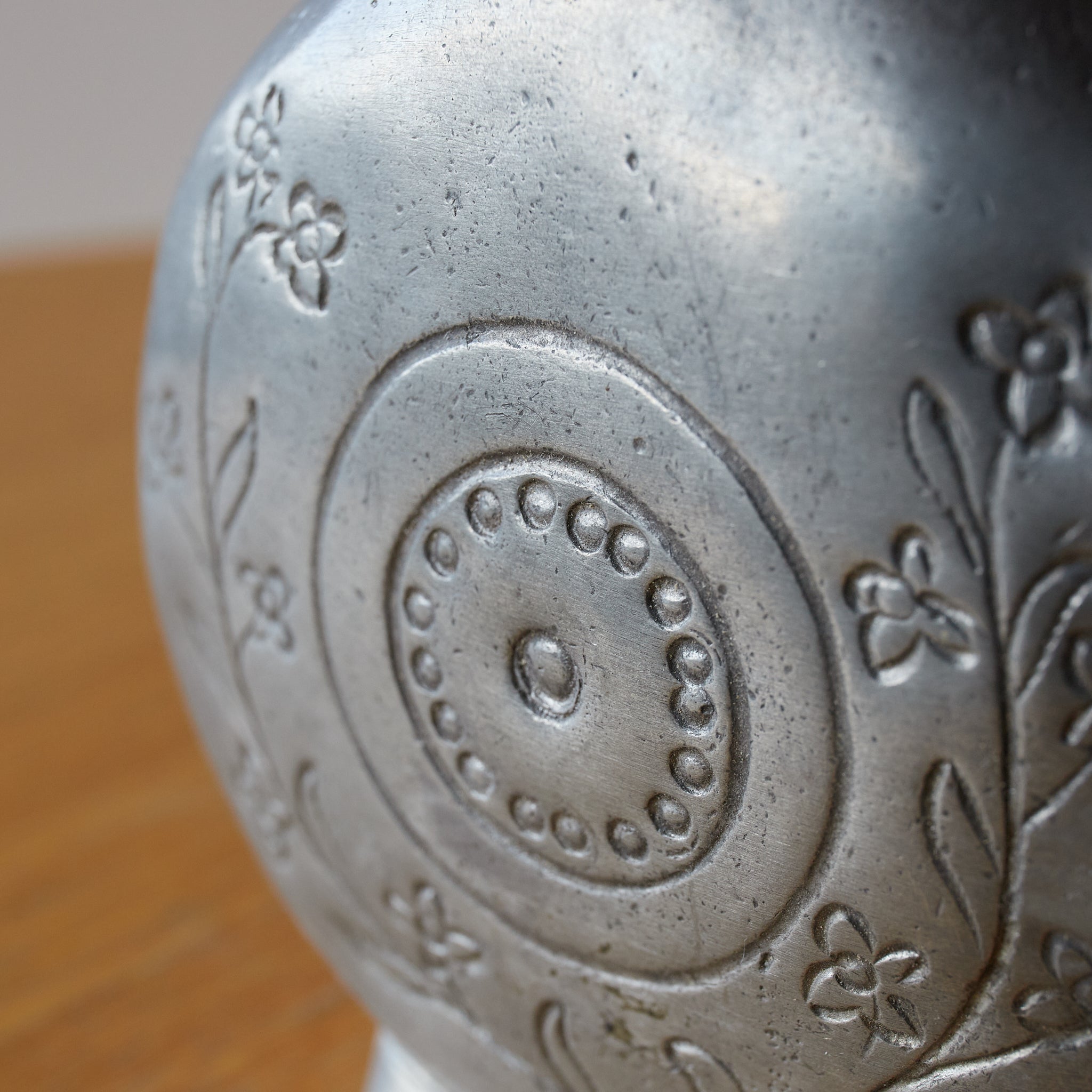 19th Century Antique Pewter Flask 19th-20th Century